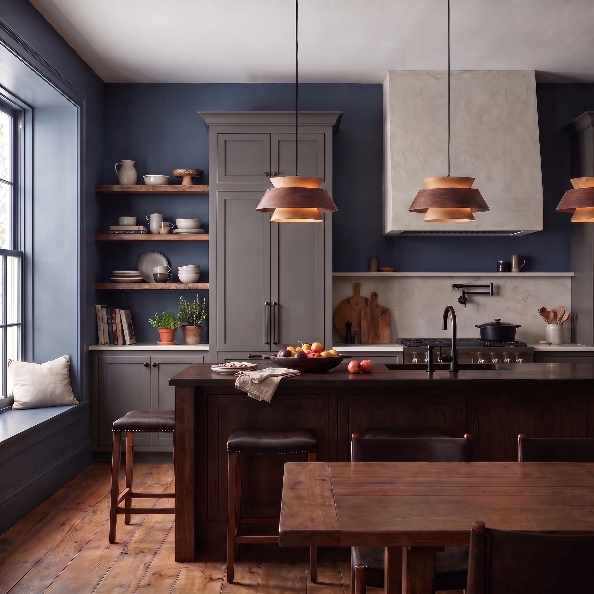 Aalto 1-light 13" Pendant in Light and Dark Walnut - Image 9