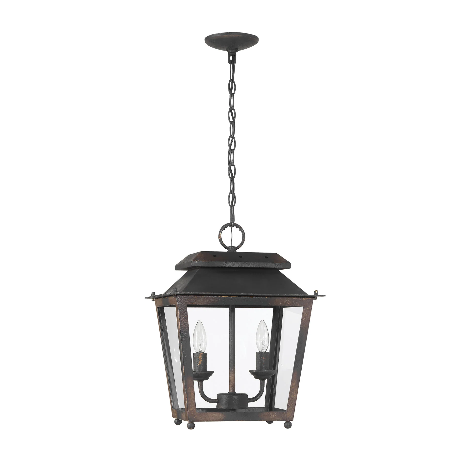 Abingdon 2-light Pendant in Antique Black Iron - Image 2