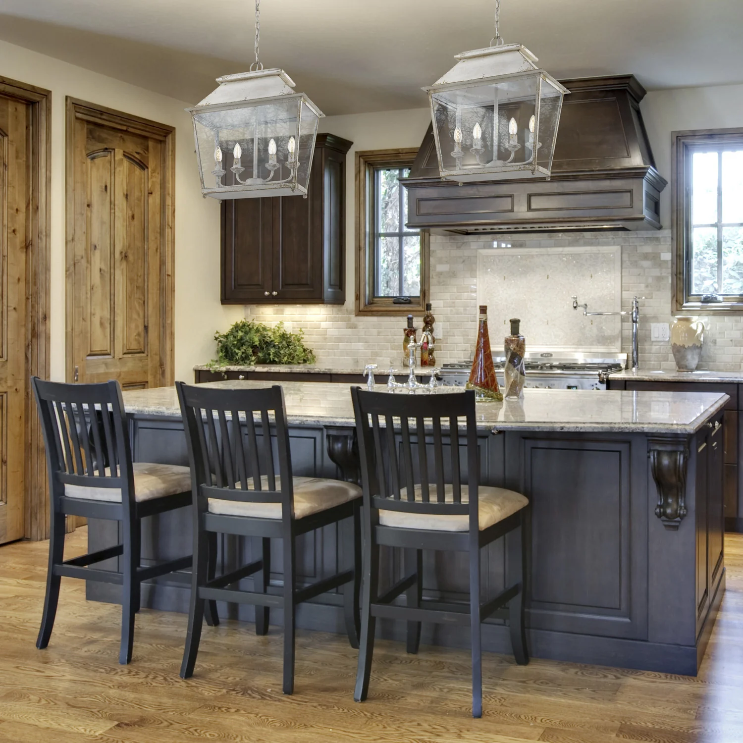 Abingdon 4-light Pendant in Antique Ivory - Image 3