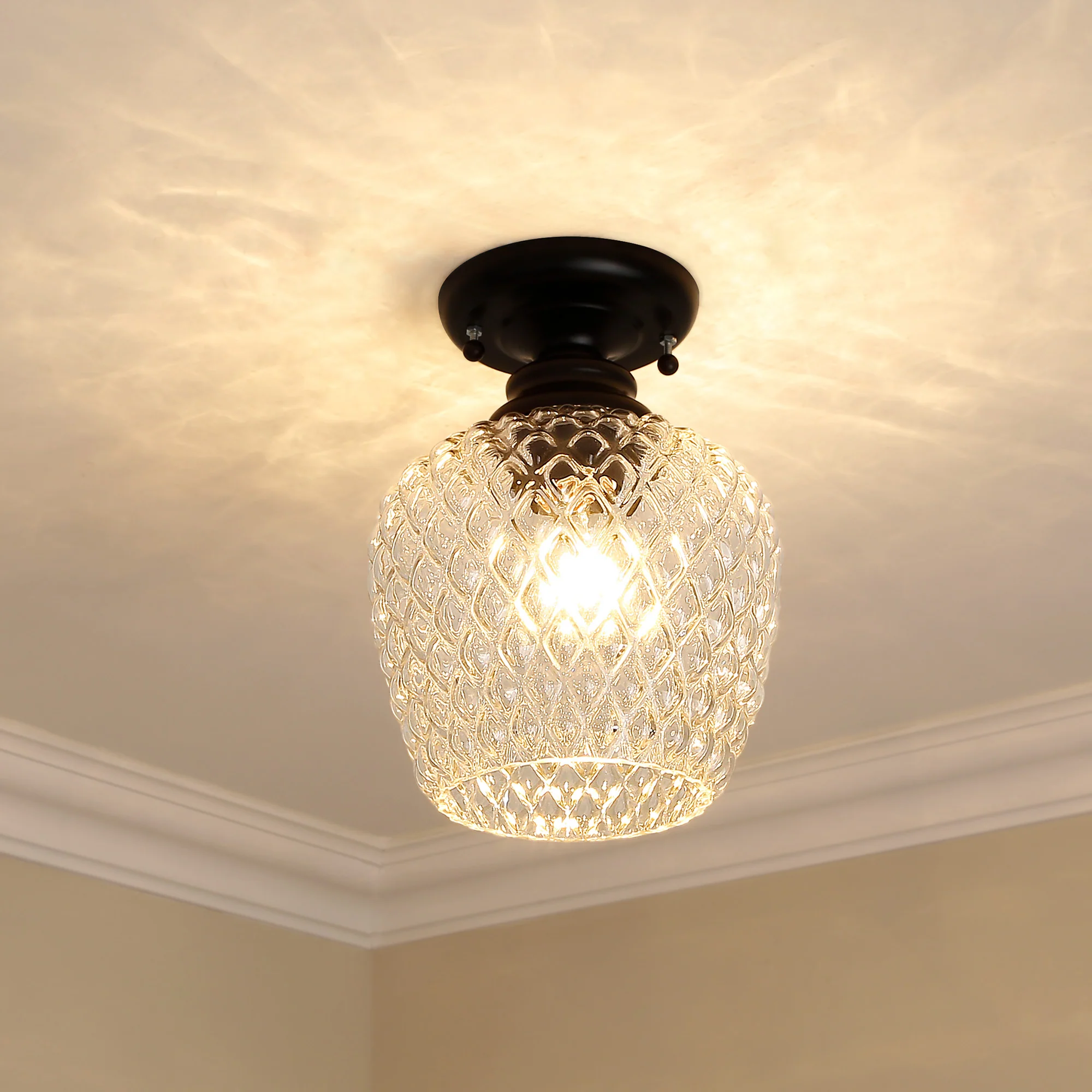 Adeline 1-light Semi-Flush Mount in Matte Black - Image 6