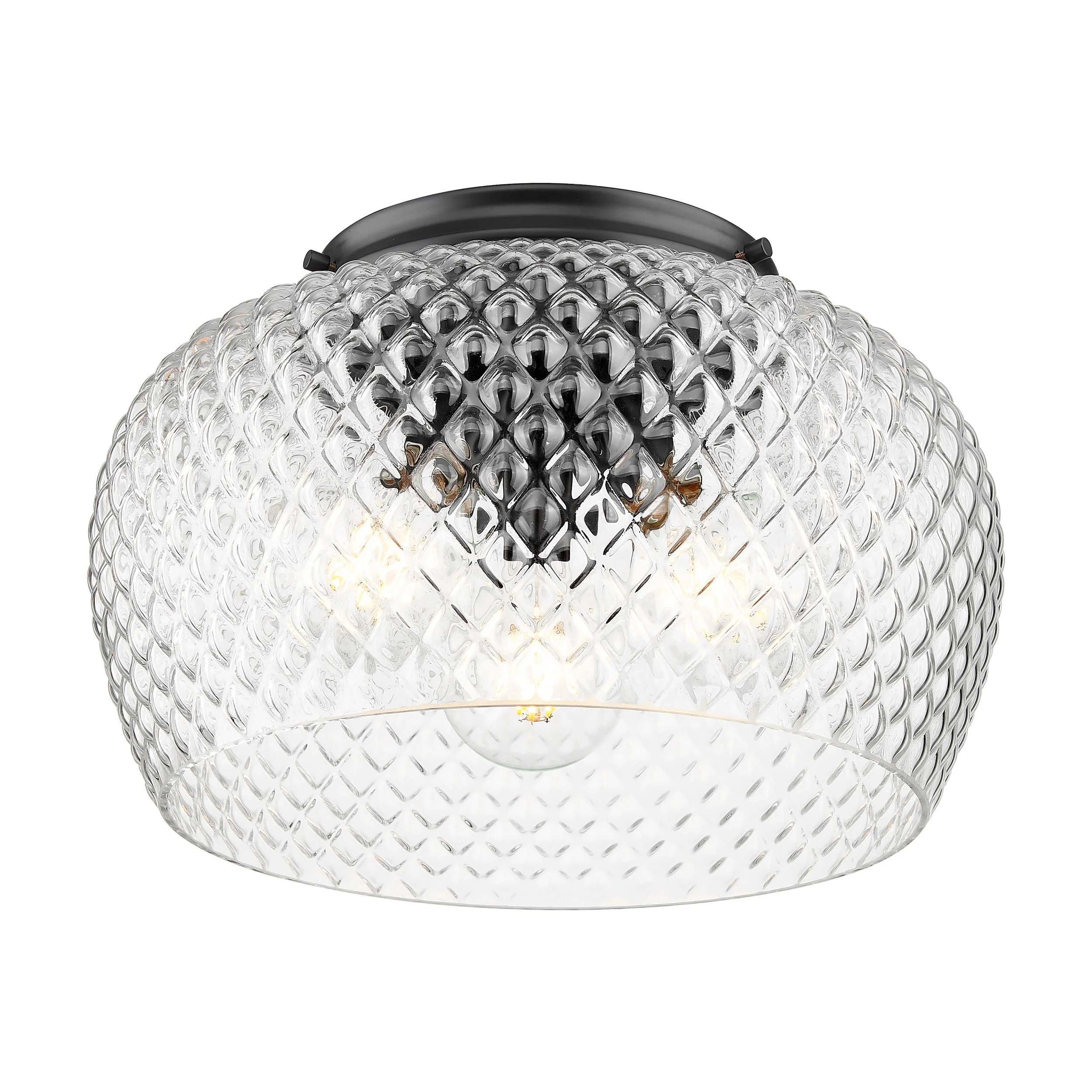 Adeline 3-light Flush Mount in Matte Black