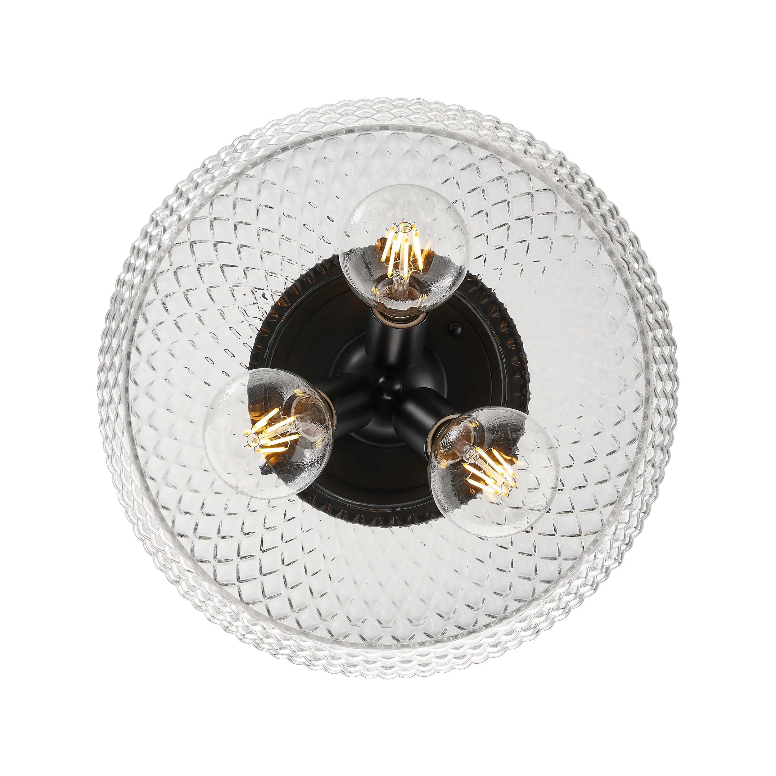 Adeline 3-light Flush Mount in Matte Black - Image 3