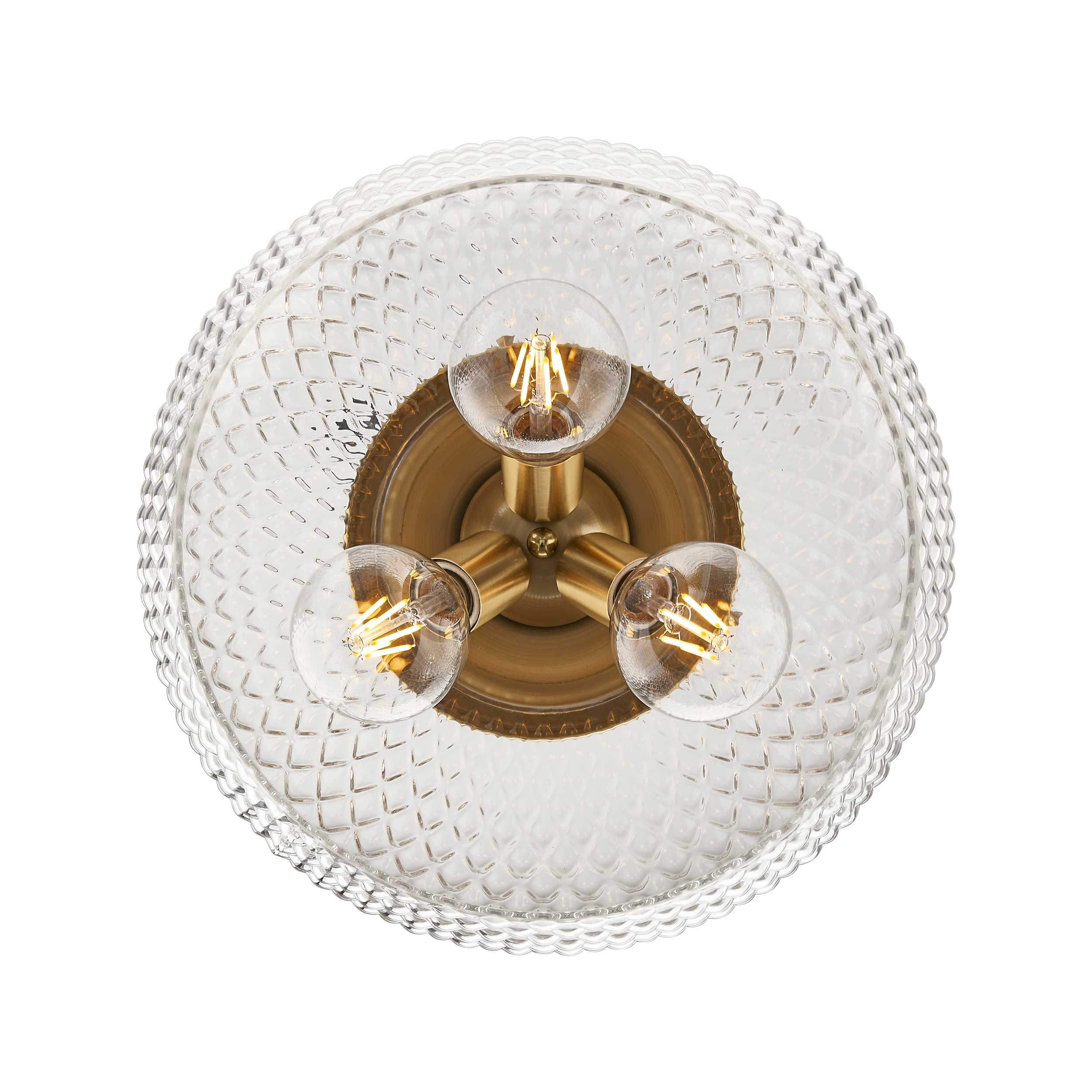 Adeline 3-light Semi-Flush Mount in Modern Brushed Gold - Image 3