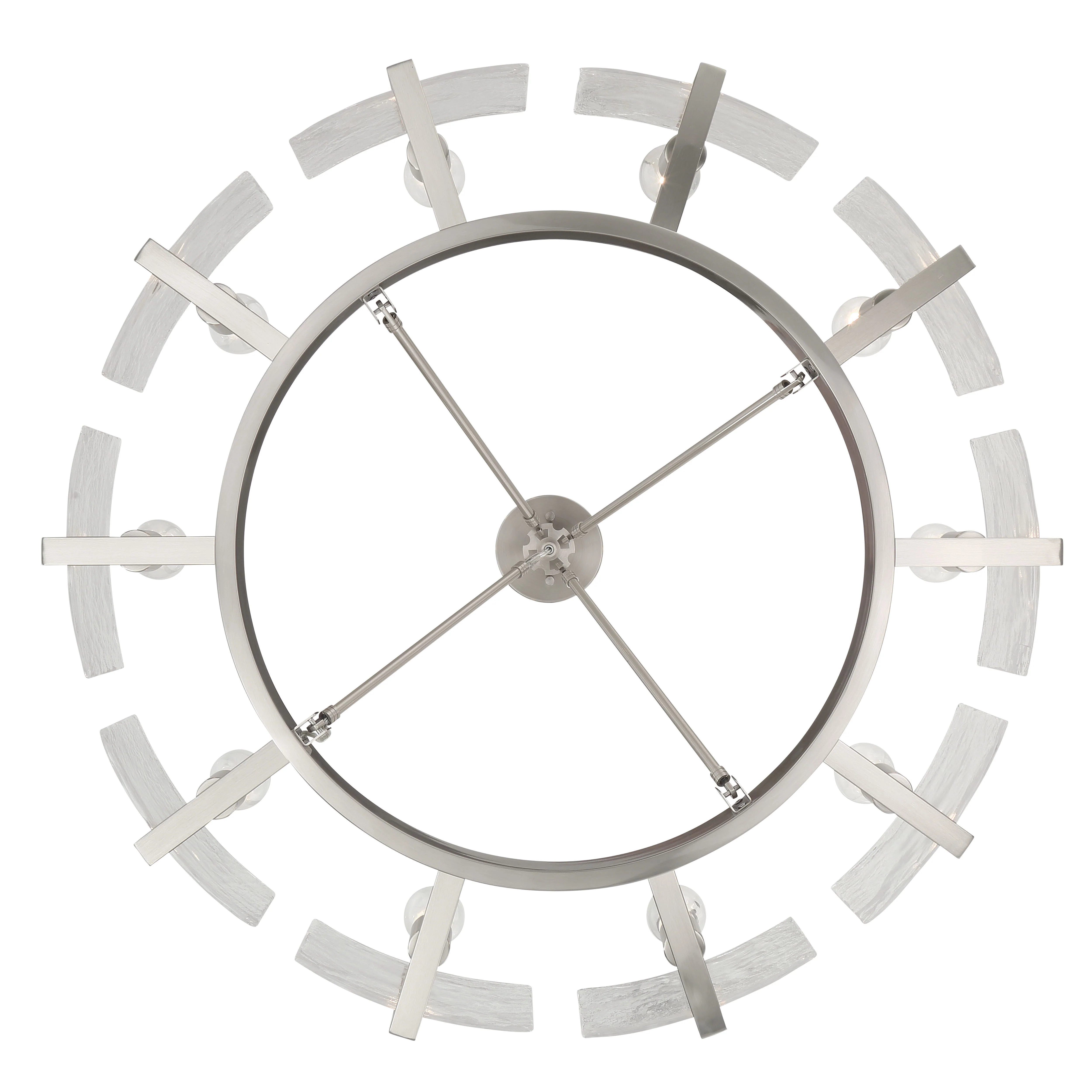 Aenon 10-light Semi-Flush Mount in Pewter with Hammered Water Glass - Image 5