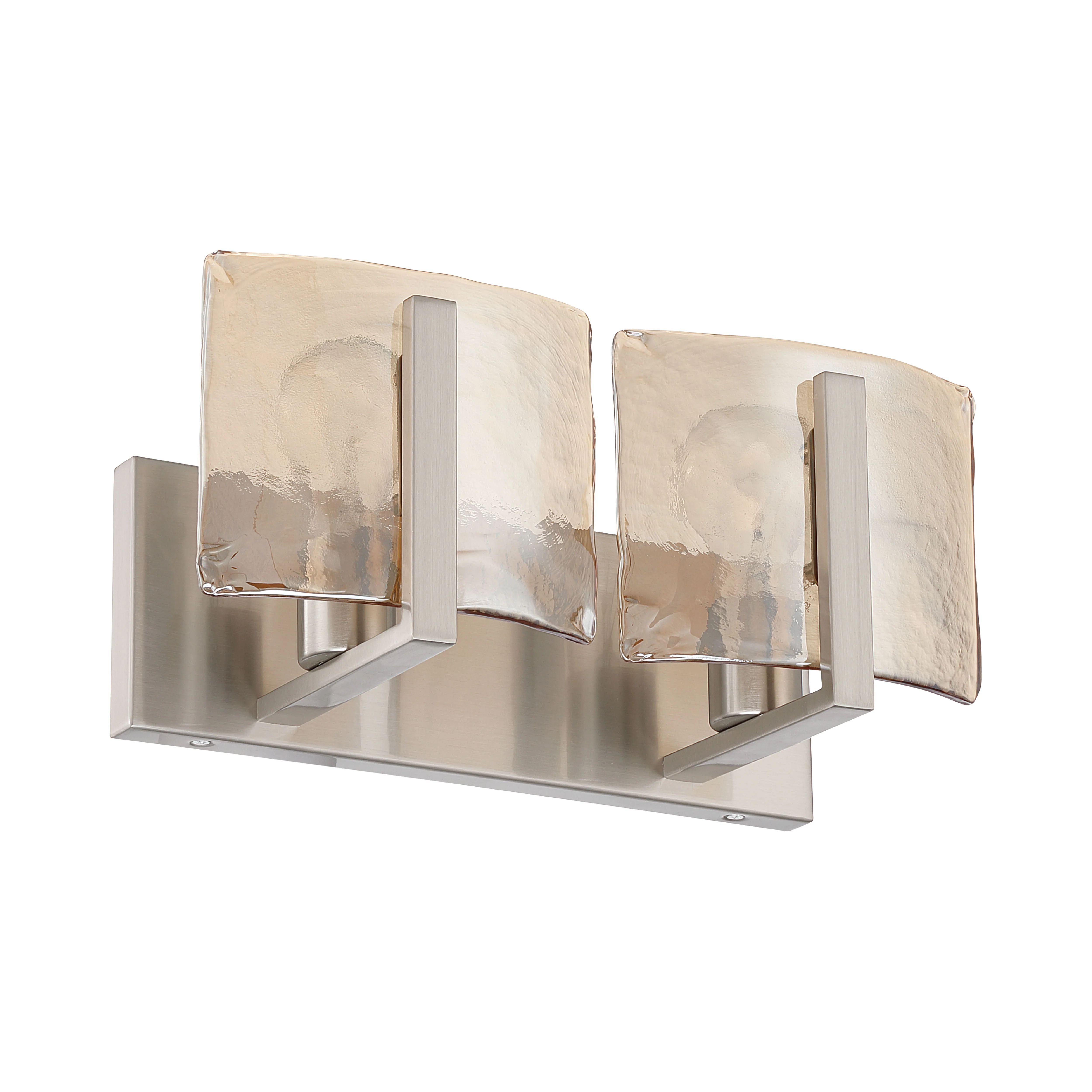 Aenon 2-light Vanity in Pewter with Amber Water Glass - Image 2