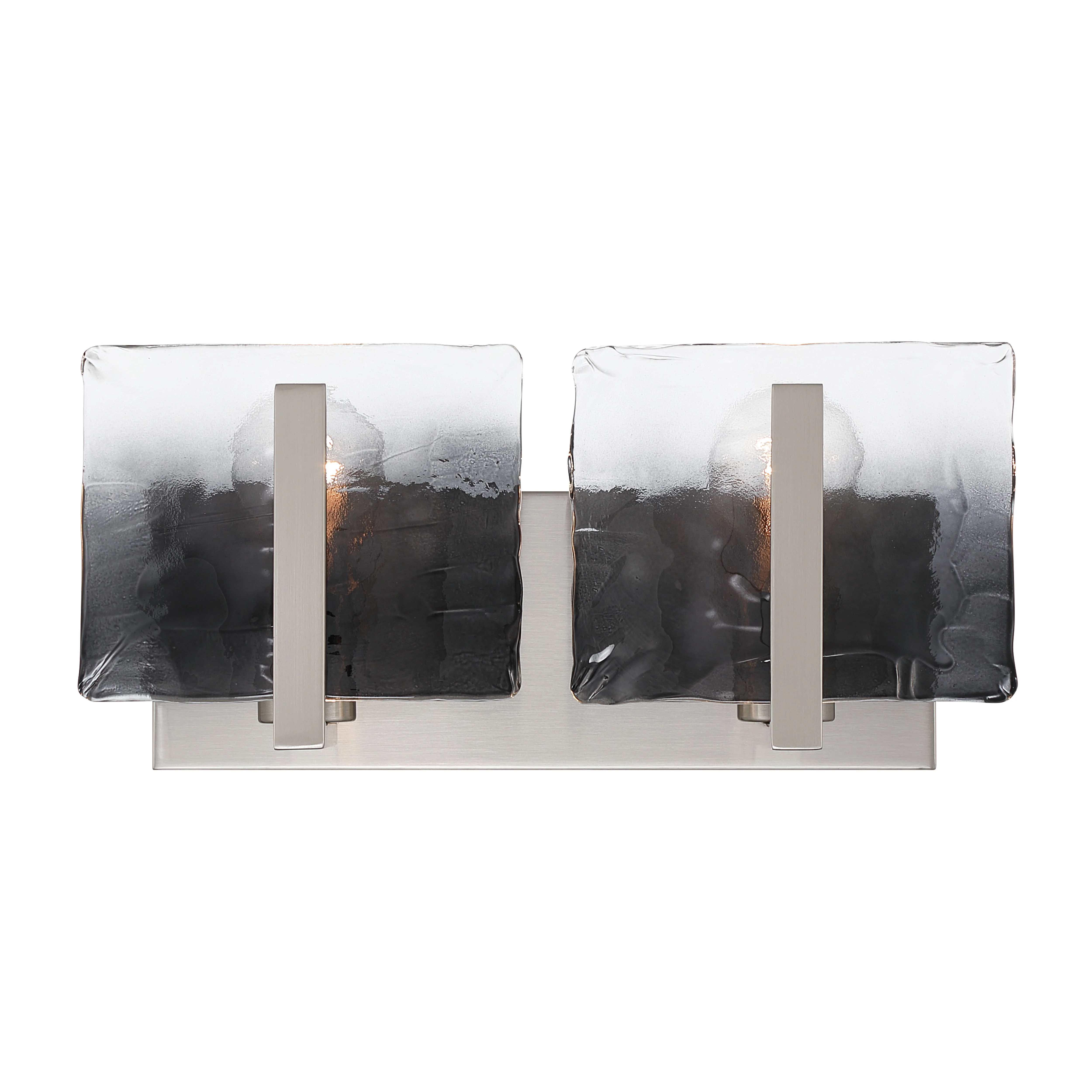 Aenon 2-light Vanity in Pewter with Smokey Water Glass - Image 3