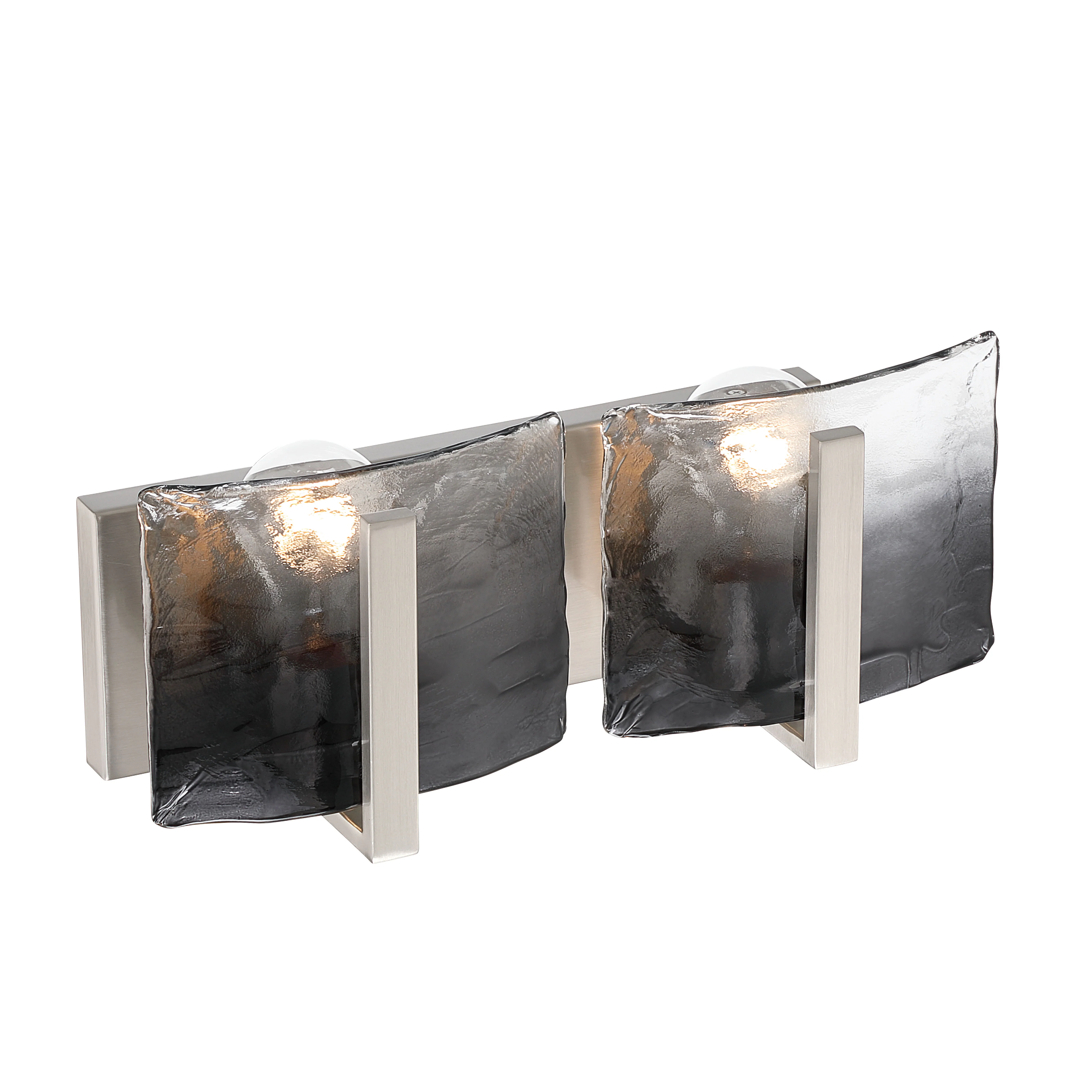 Aenon 2-light Vanity in Pewter with Smokey Water Glass - Image 5