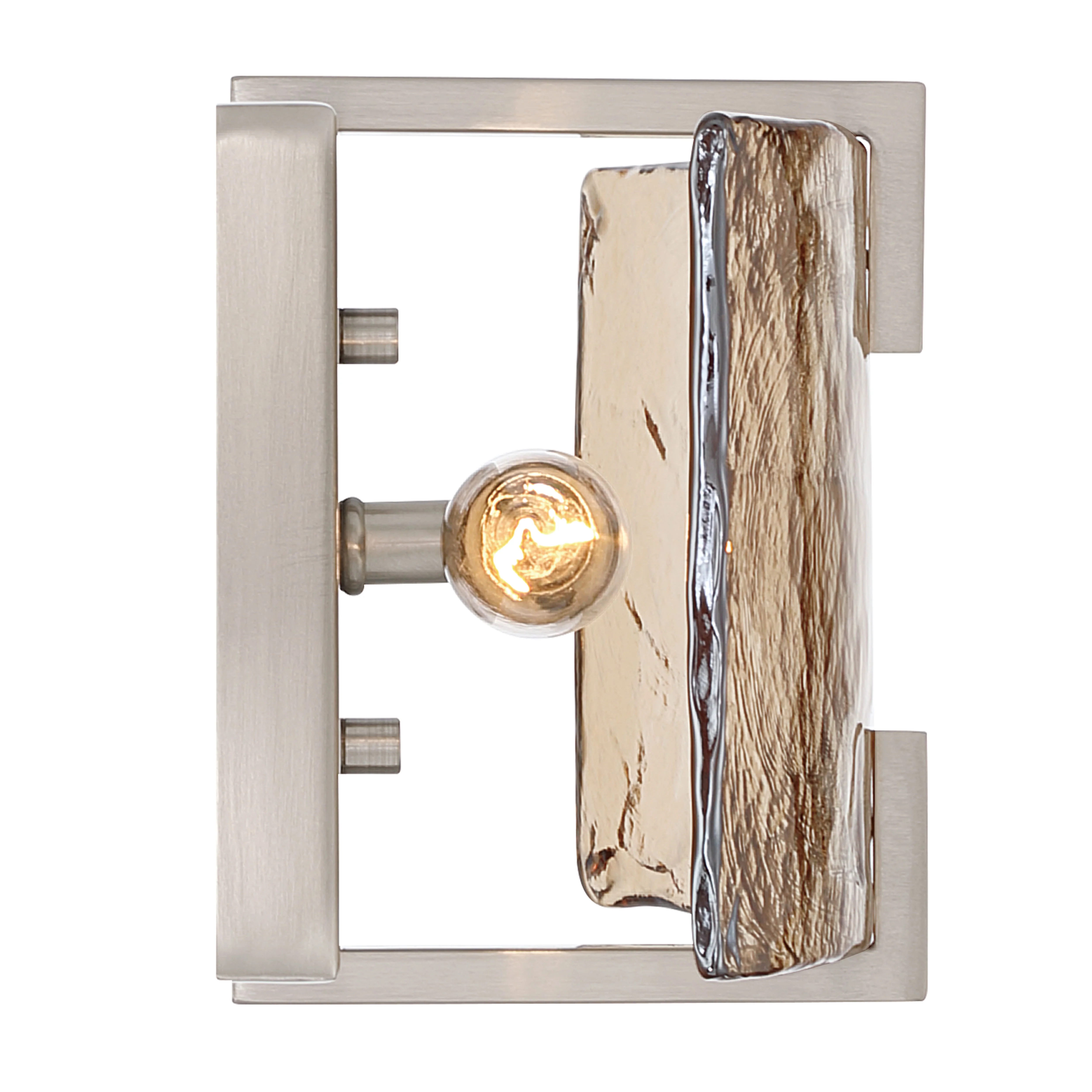 Aenon 2-light Wall Sconce in Pewter with Amber Water Glass - Image 7