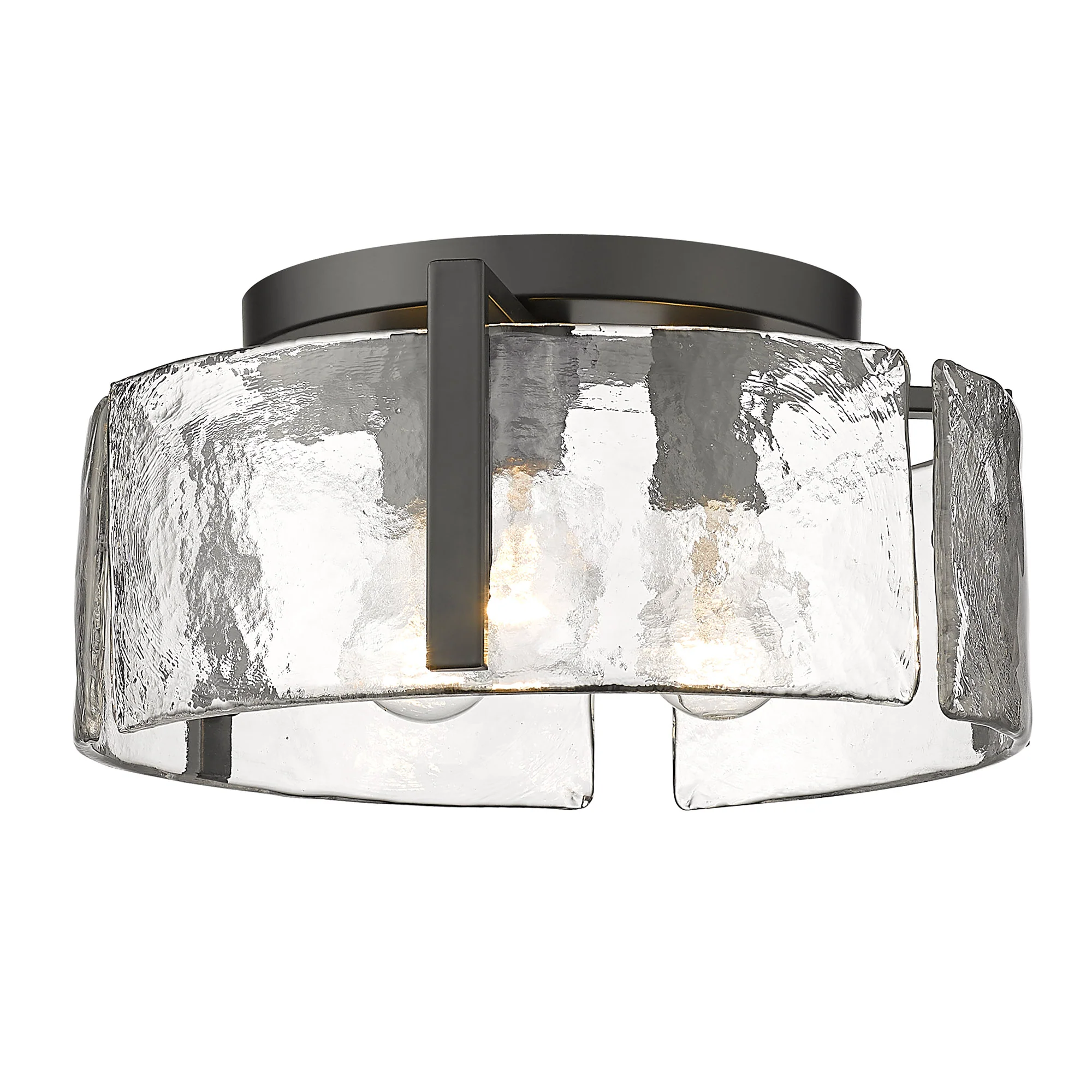 Aenon 3-light Flush Mount in Matte Black