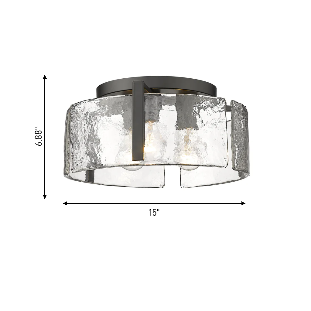 Aenon 3-light Flush Mount in Matte Black - Image 6