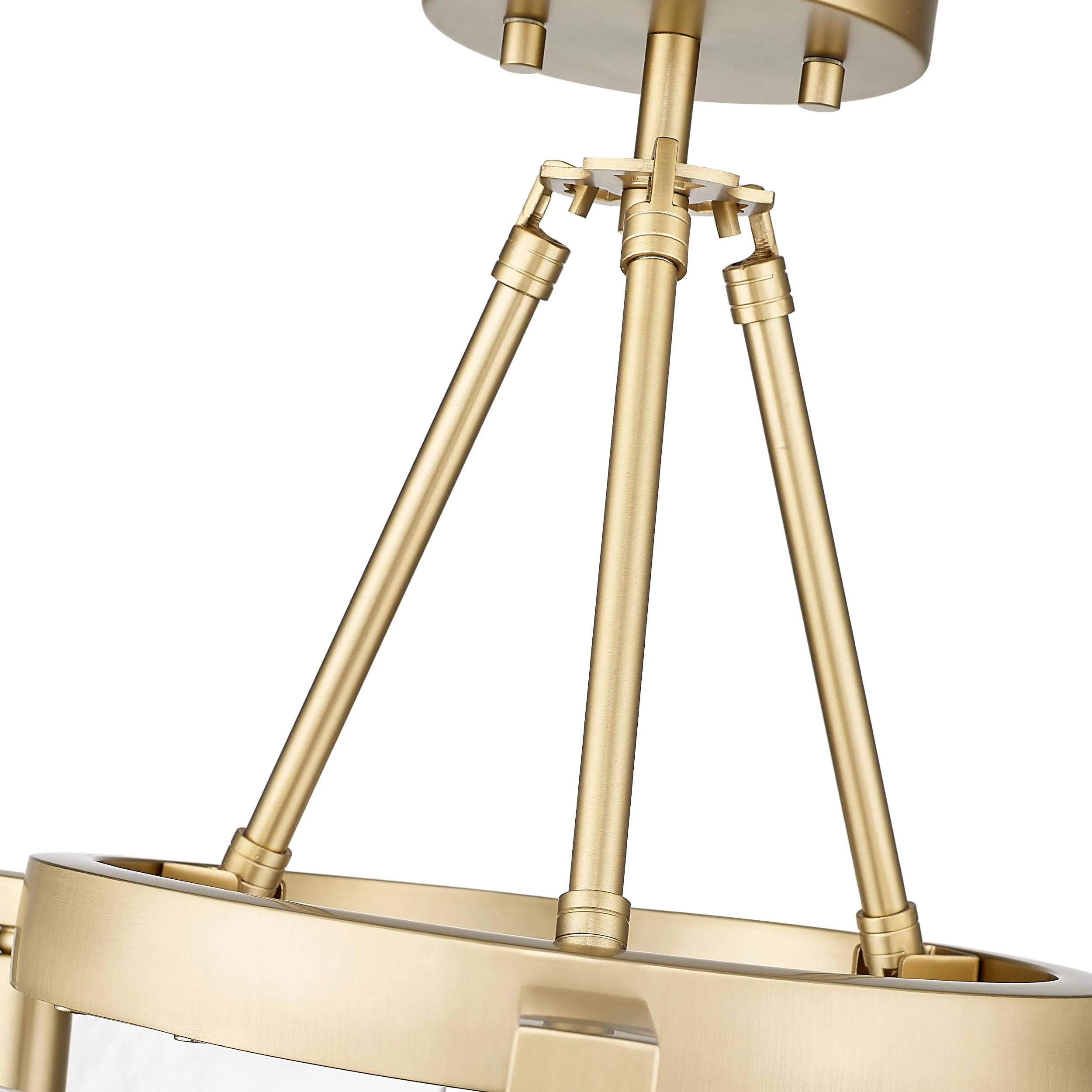 Aenon 3-light Semi-Flush Mount in Brushed Champagne Brass - Image 9