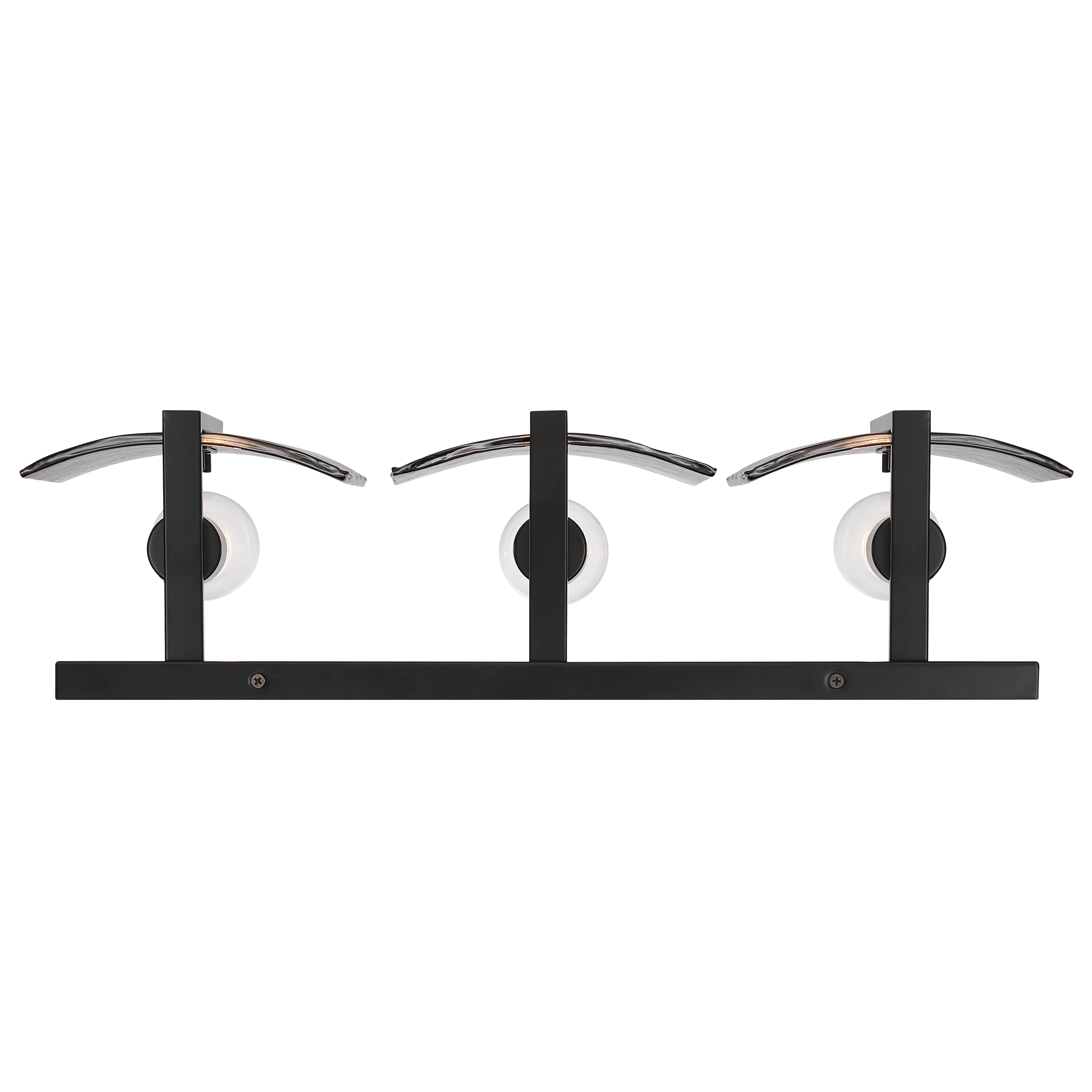Aenon 3-light Vanity in Matte Black with Smokey Water Glass - Image 6