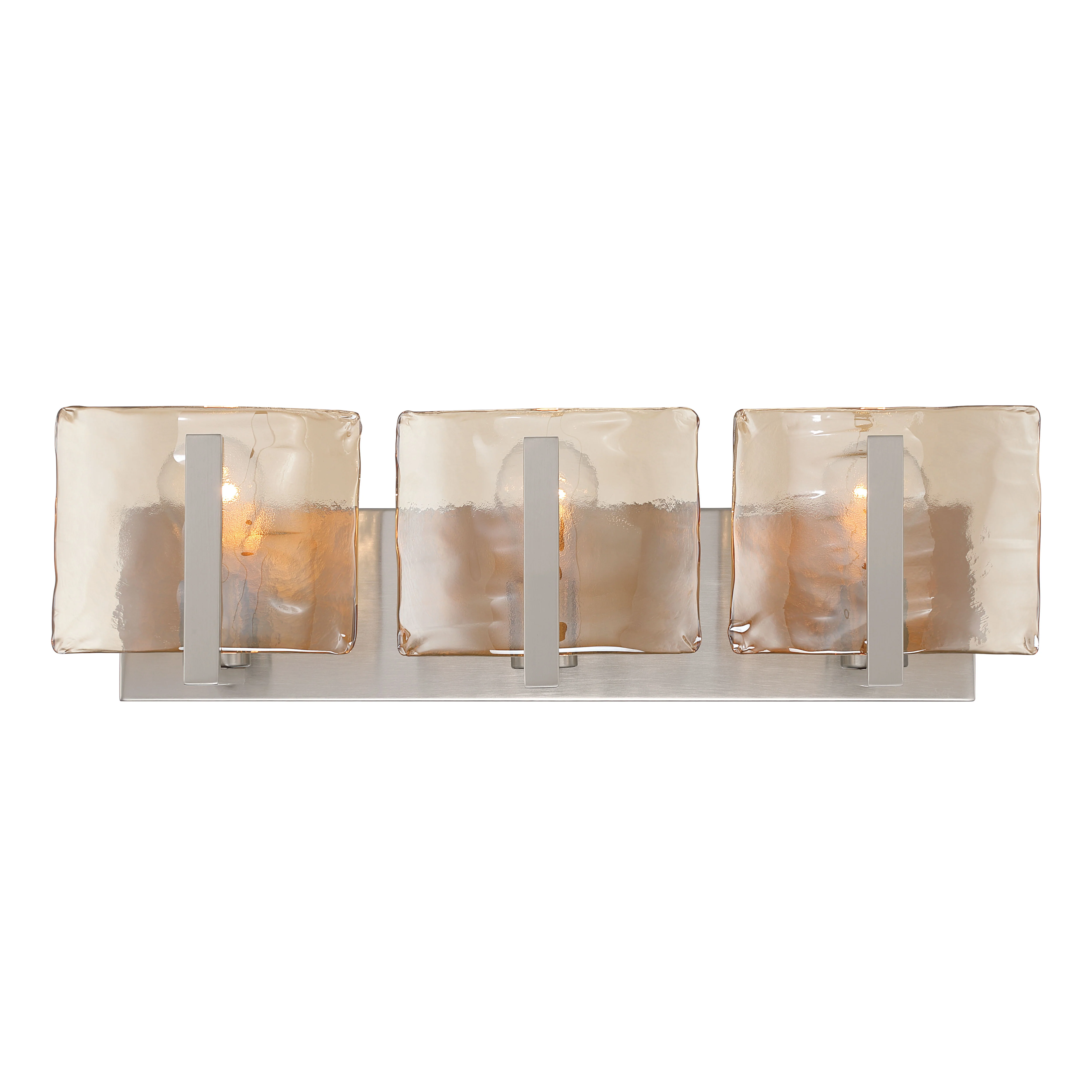 Aenon 3-light Vanity in Pewter with Amber Water Glass - Image 3