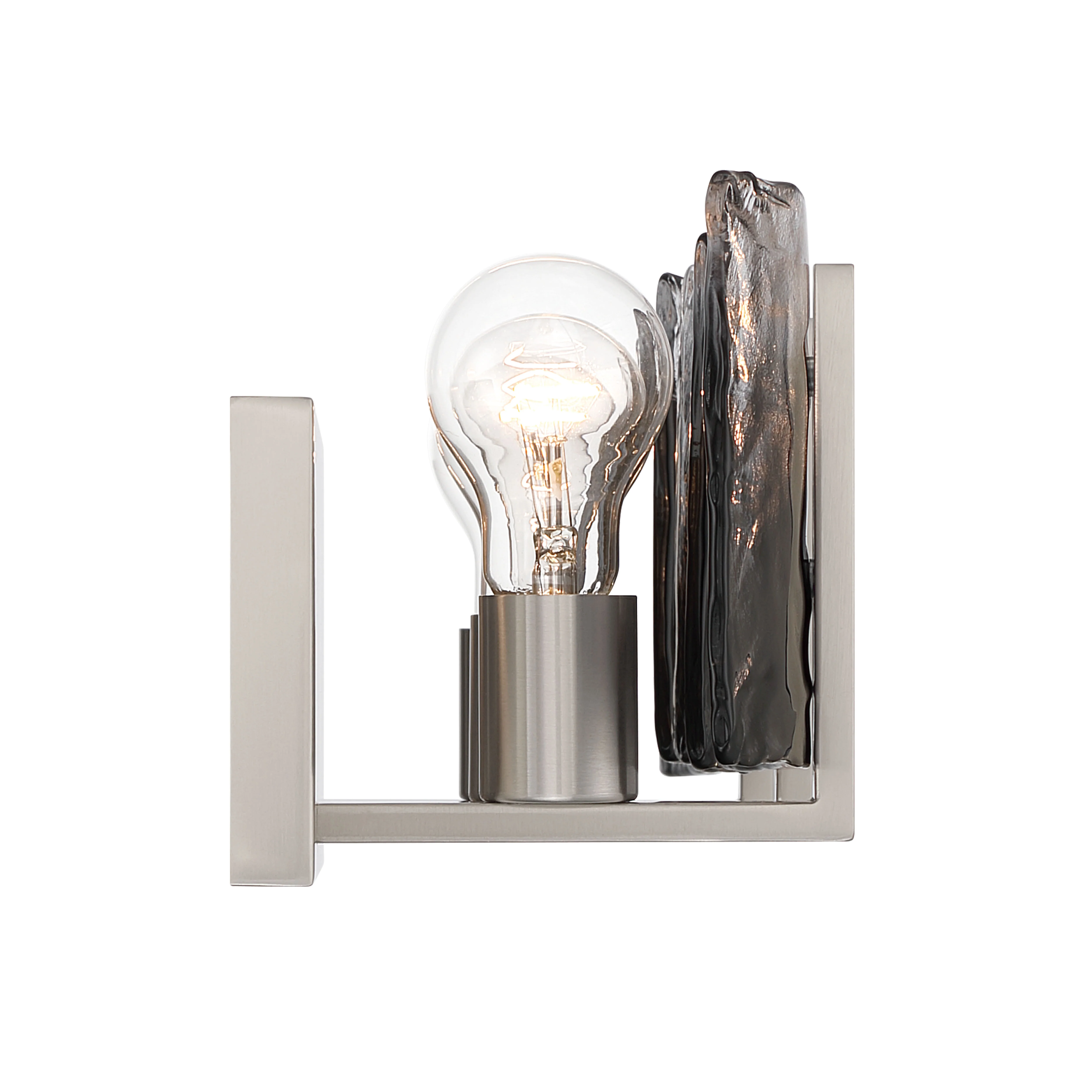 Aenon 3-light Vanity in Pewter with Smokey Water Glass - Image 4