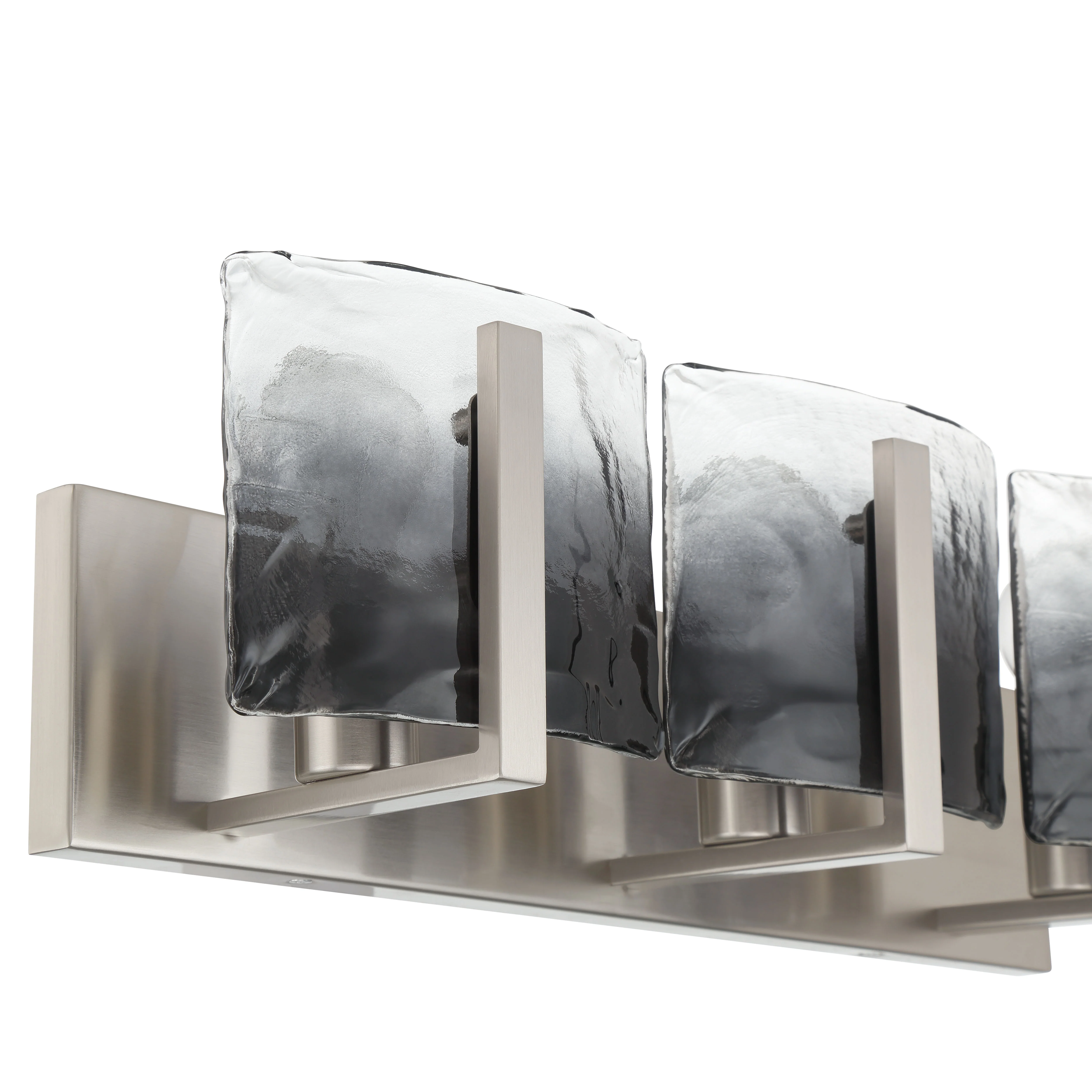 Aenon 3-light Vanity in Pewter with Smokey Water Glass - Image 8