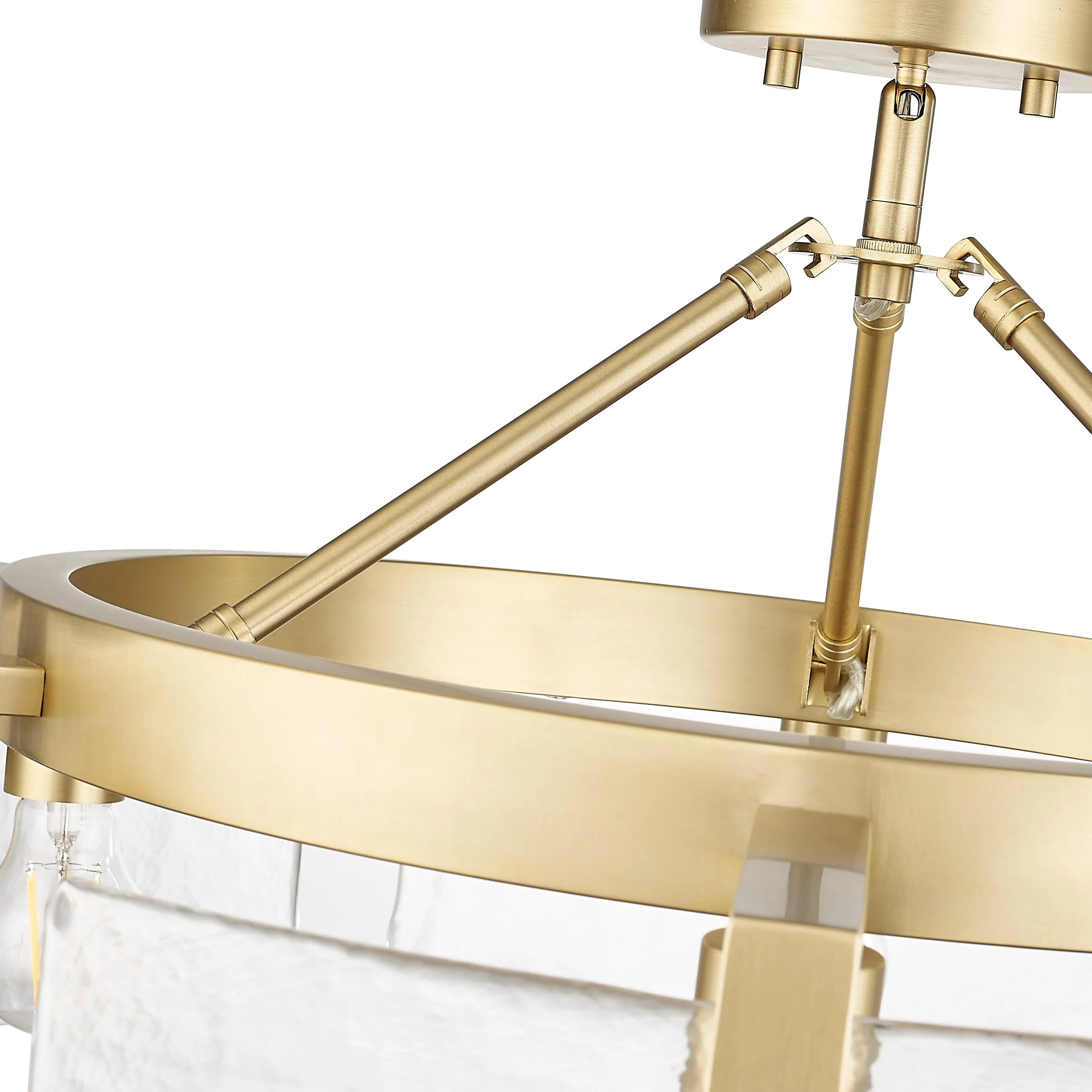 Aenon 6-light Semi-Flush Mount in Brushed Champagne Brass - Image 3