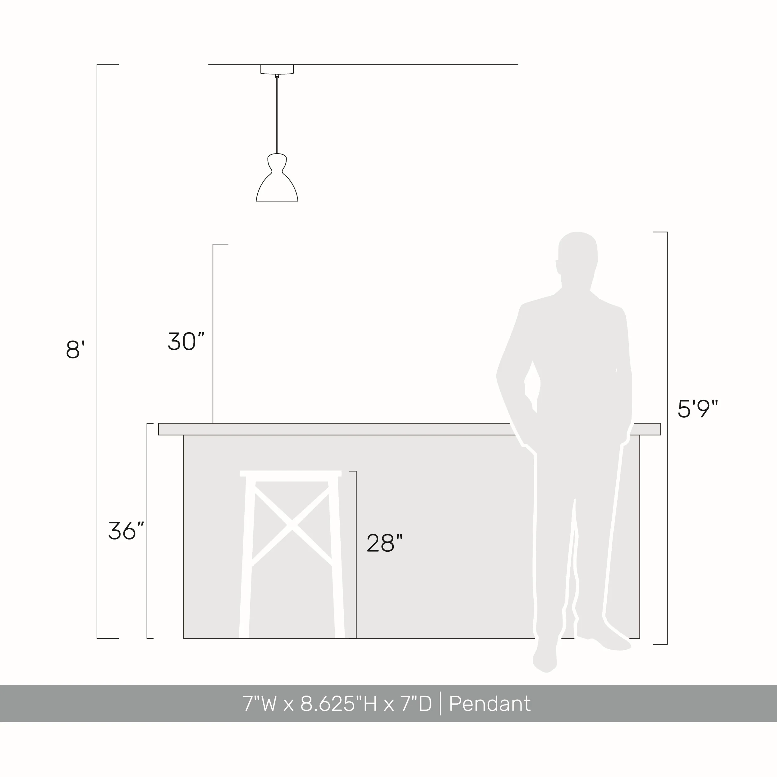 Aethera 7in Integrated LED Pendant in White Sandstone Cement - Image 5