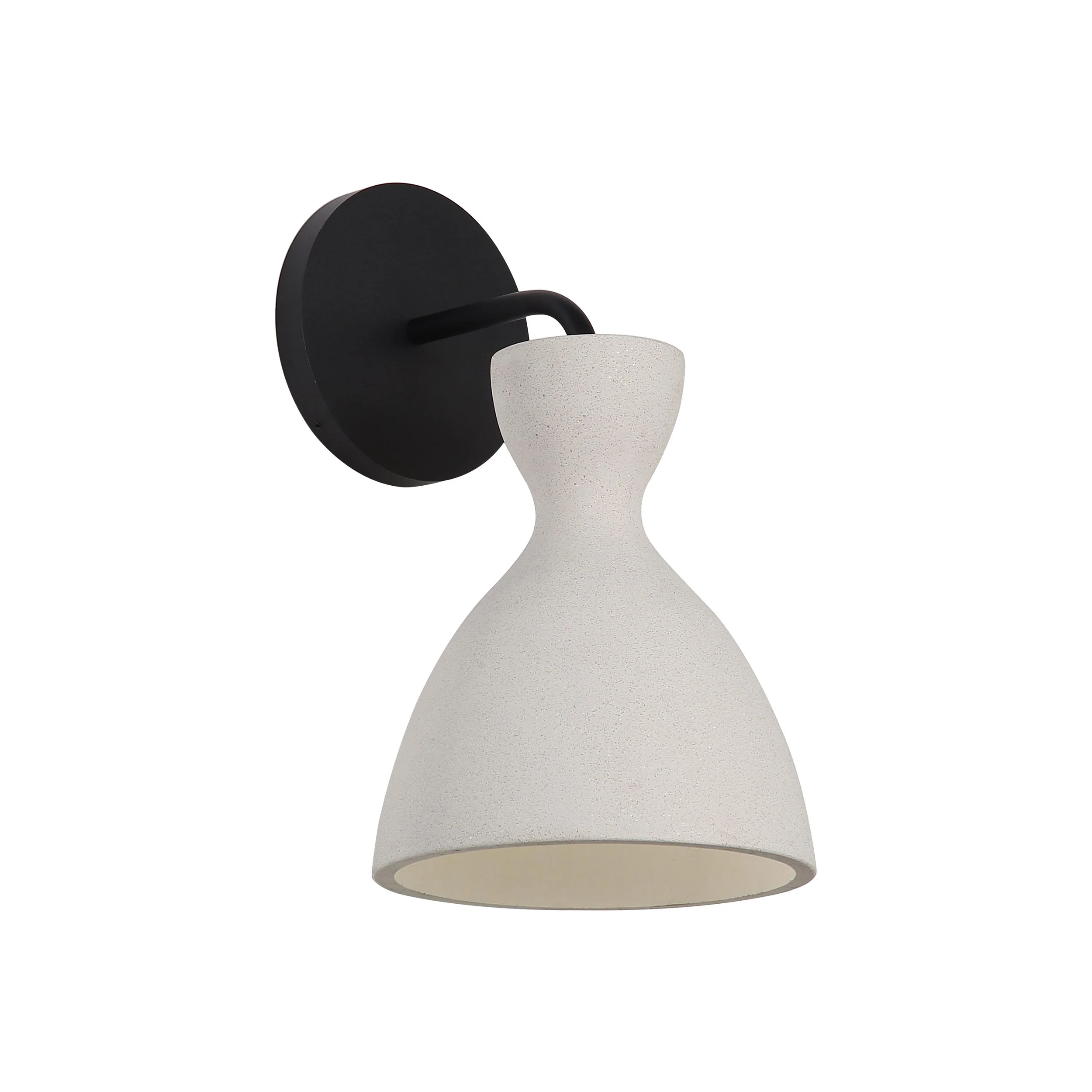 Aethera Integrated LED Wall Sconce in White Sandstone Cement