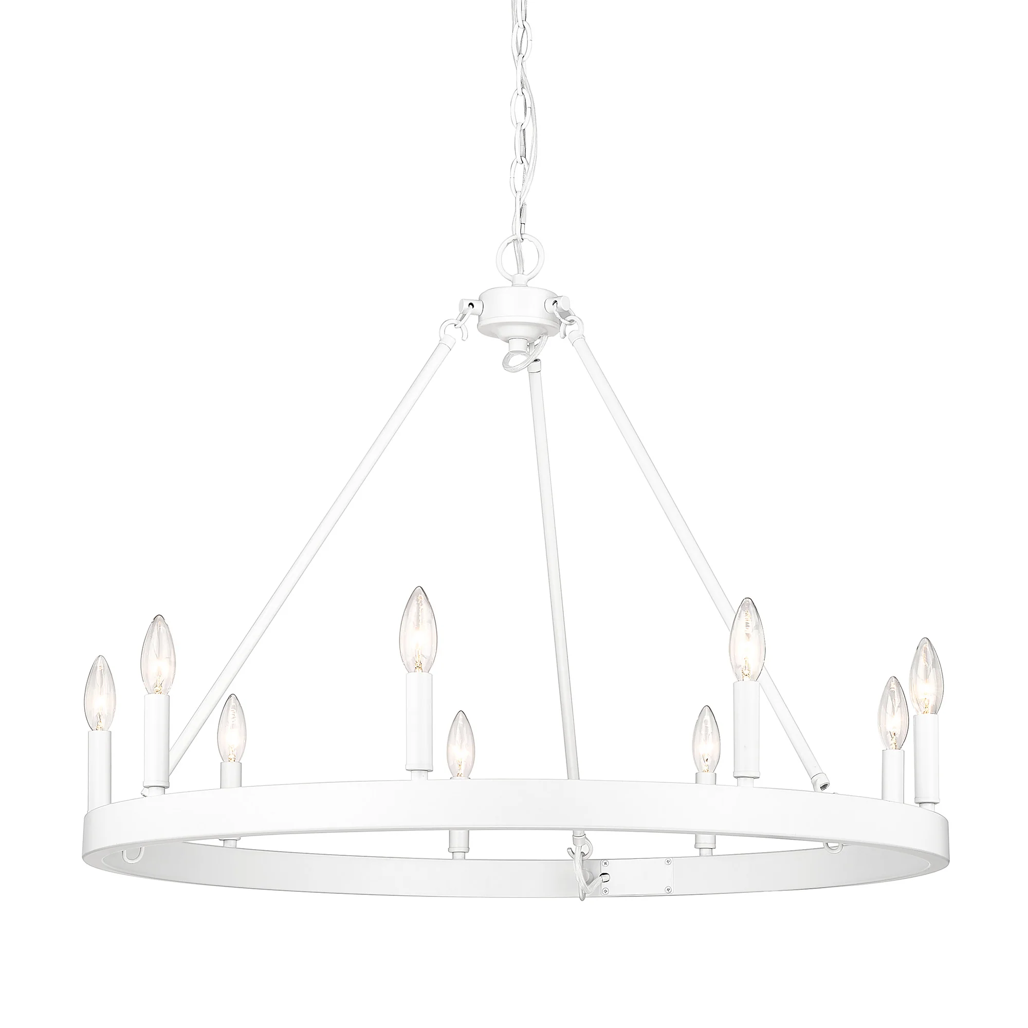 Alastair 9-light Chandelier in Matte White - Image 3