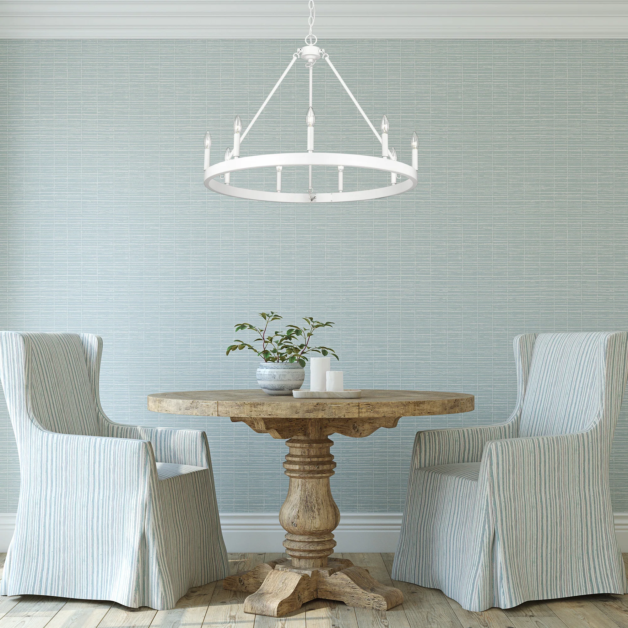 Alastair 9-light Chandelier in Matte White - Image 6