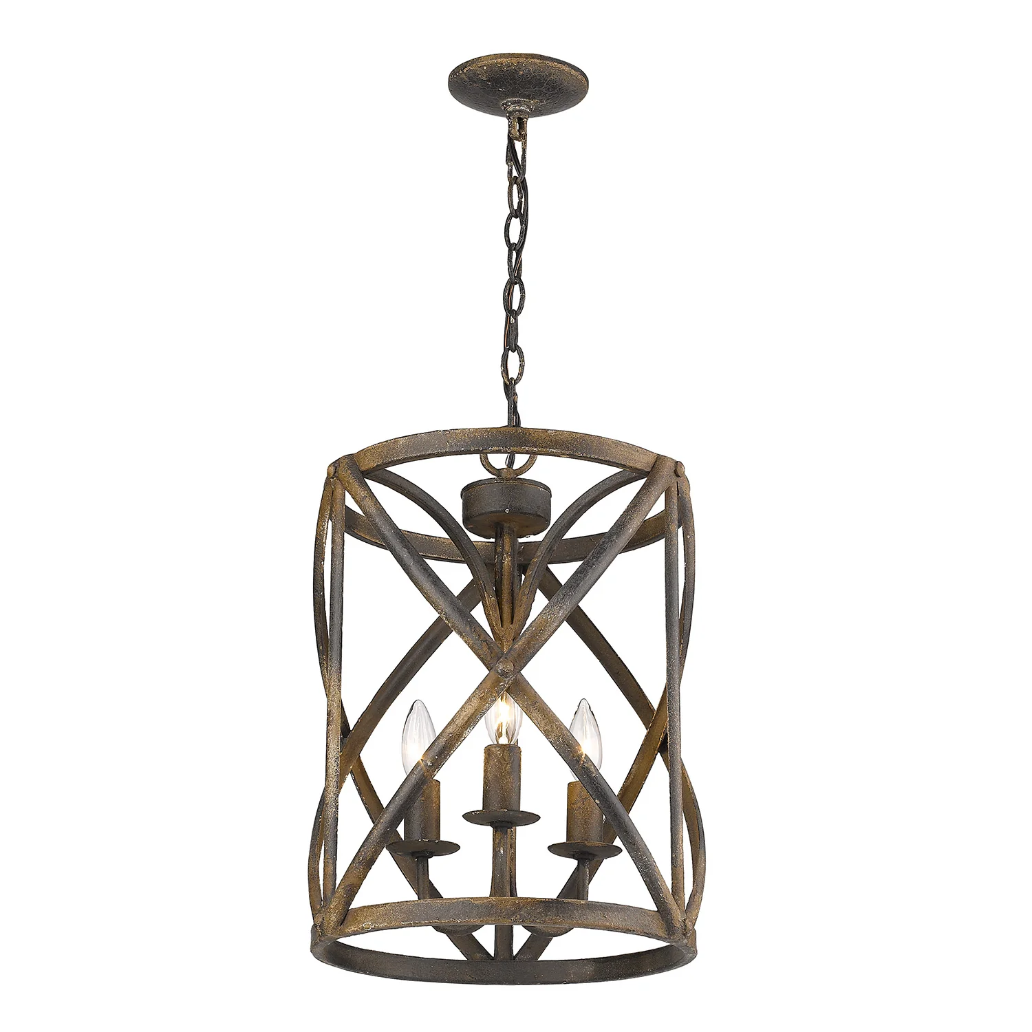 Alcott 3-light Pendant in Antique Black Iron - Image 3