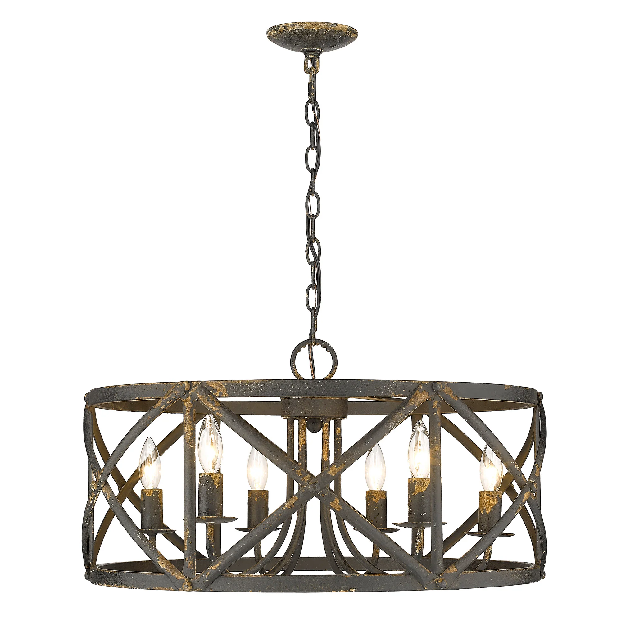 Alcott 6-light Chandelier in Antique Black Iron - Image 2
