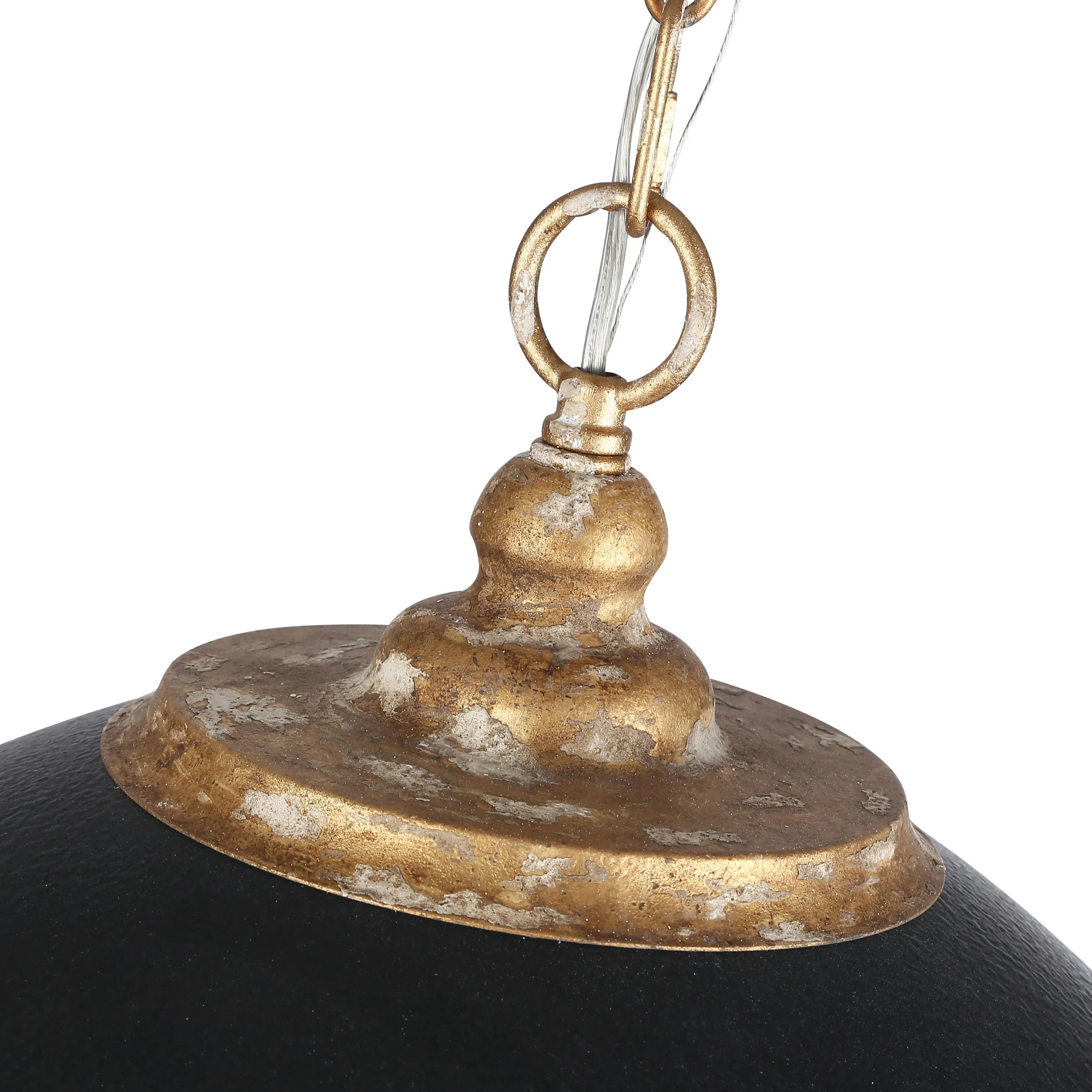 Alison 5-light Pendant in Vintage Gold and Weathered Black Iron shade - Image 3