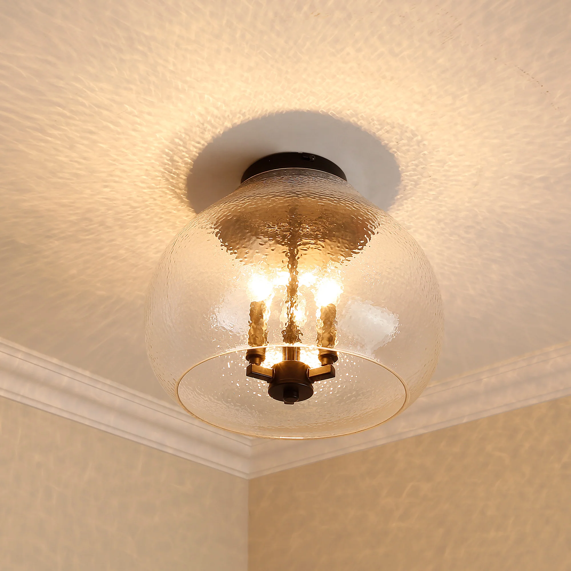 Ariella 3-light Flush Mount in Matte Black - Image 4