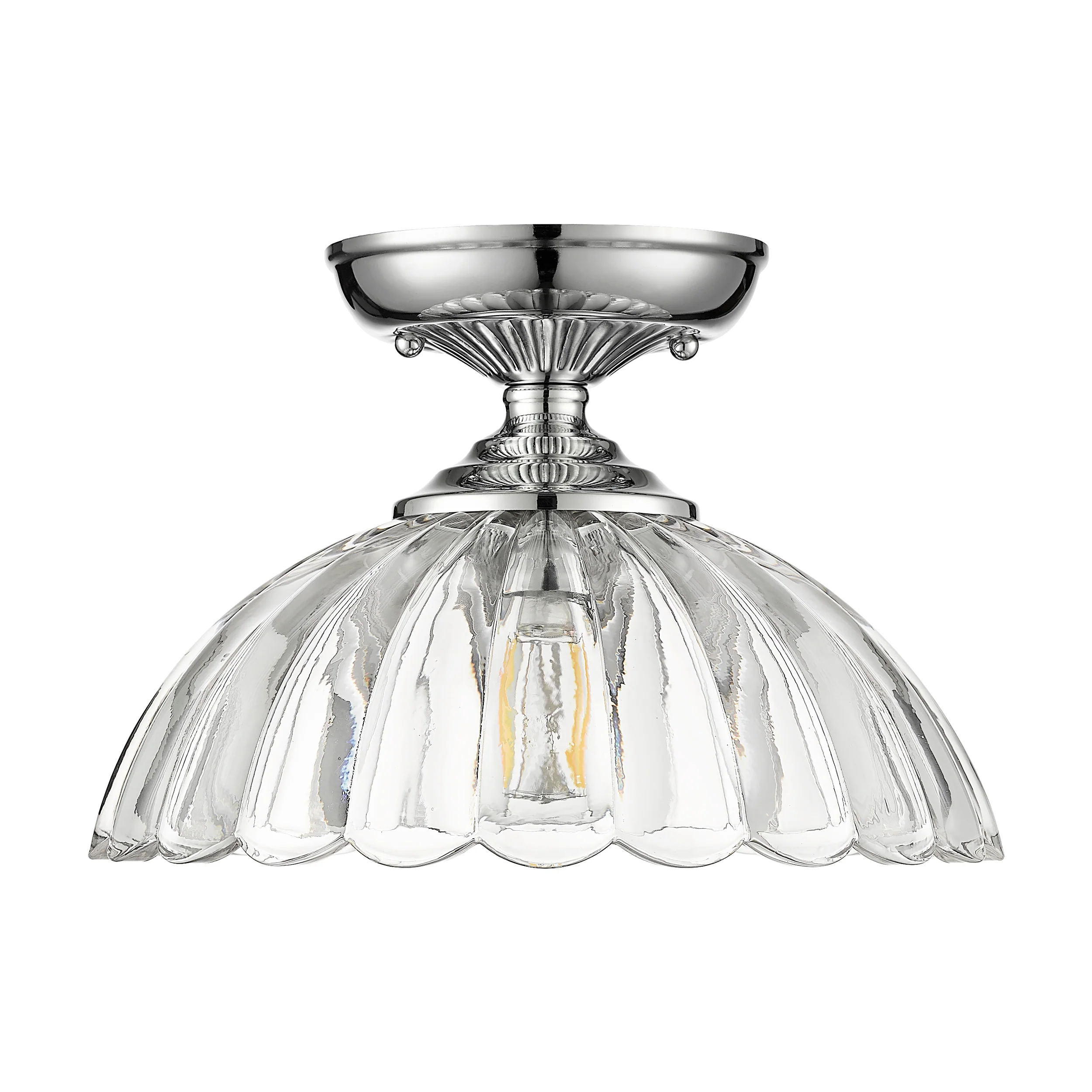 Audra 1-light 12in Semi-Flush Mount in Chrome - Image 2
