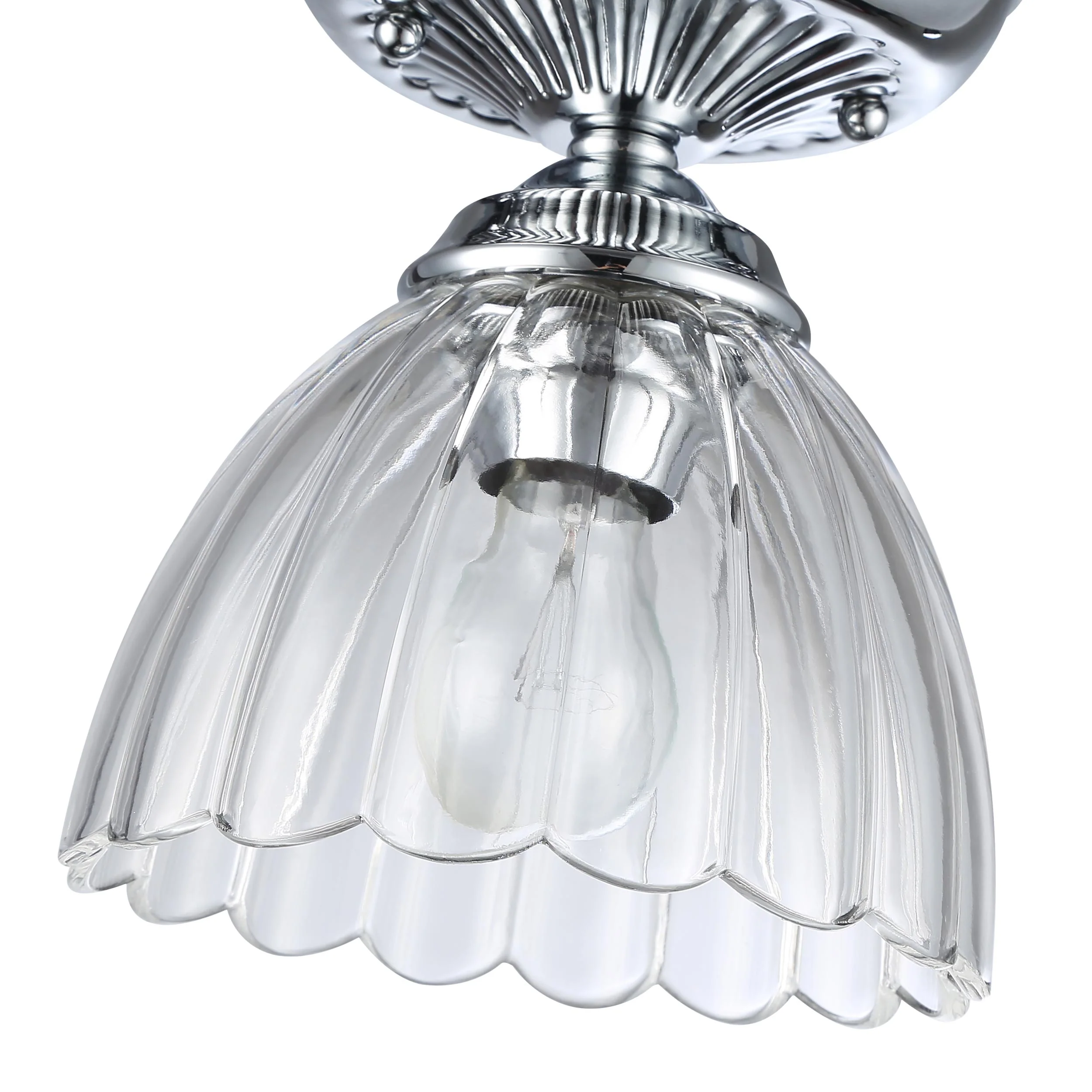 Audra 1-light 7in Semi-Flush Mount in Chrome - Image 4
