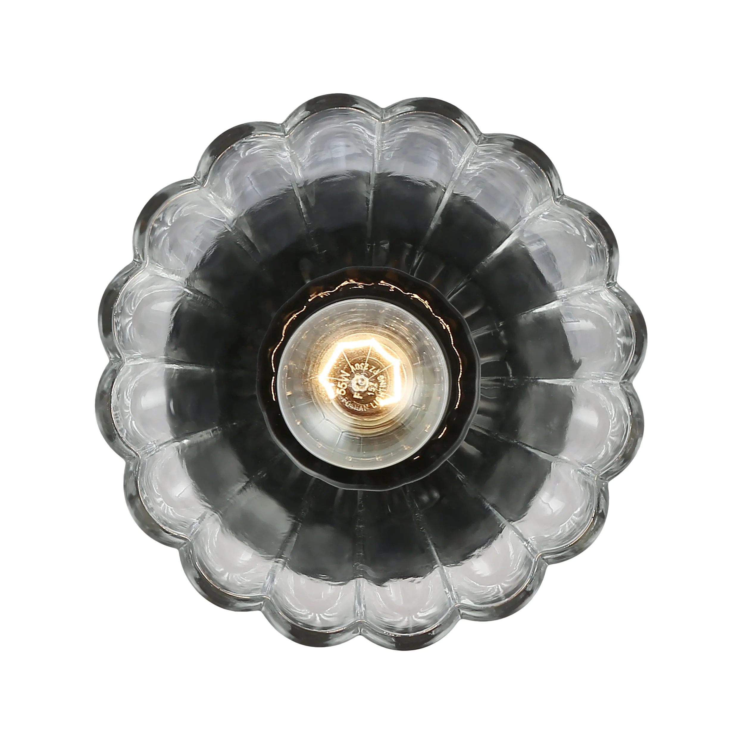 Audra 1-light 7in Semi-Flush Mount in Matte Black - Image 3