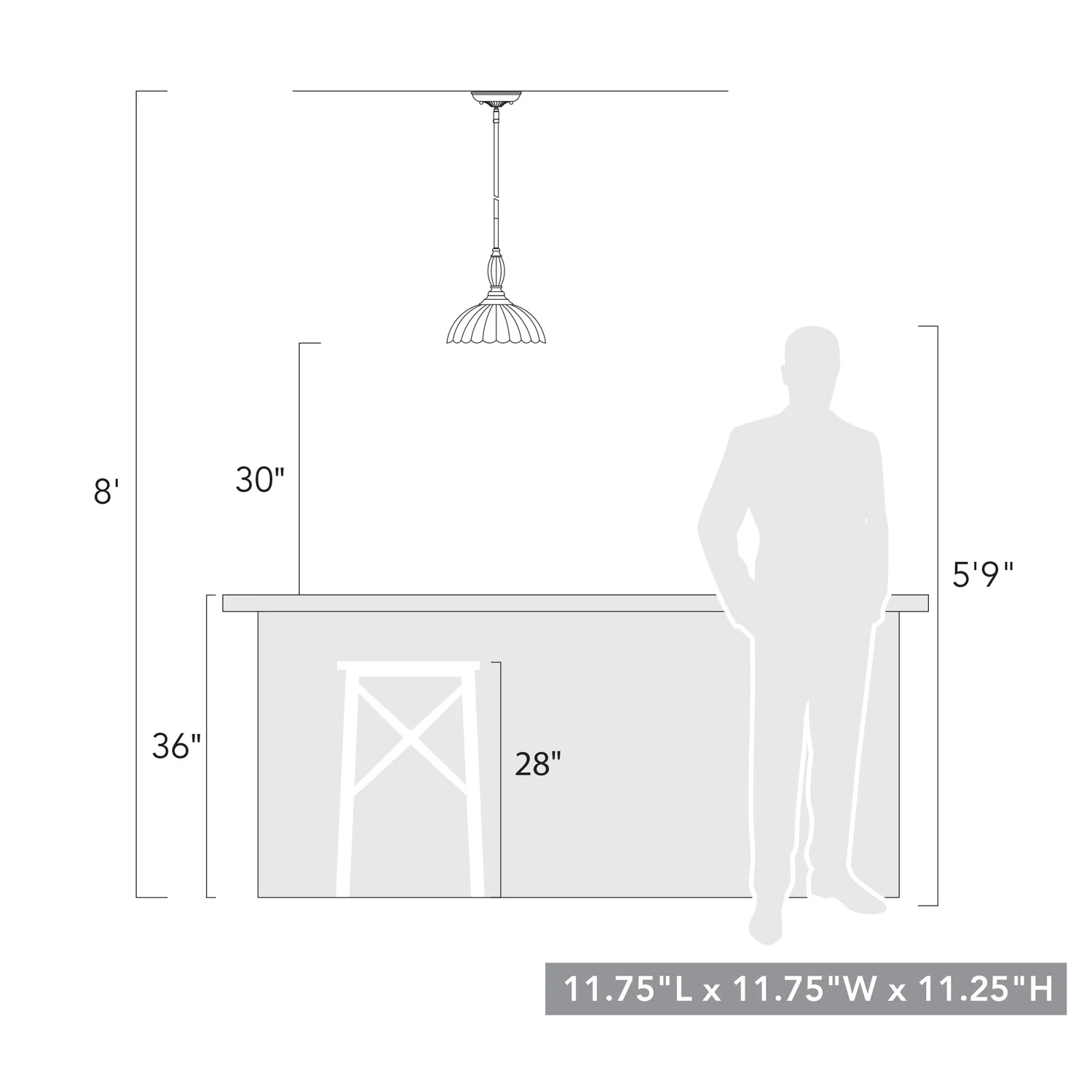 Audra 1-light Pendant in Matte Black - Image 6