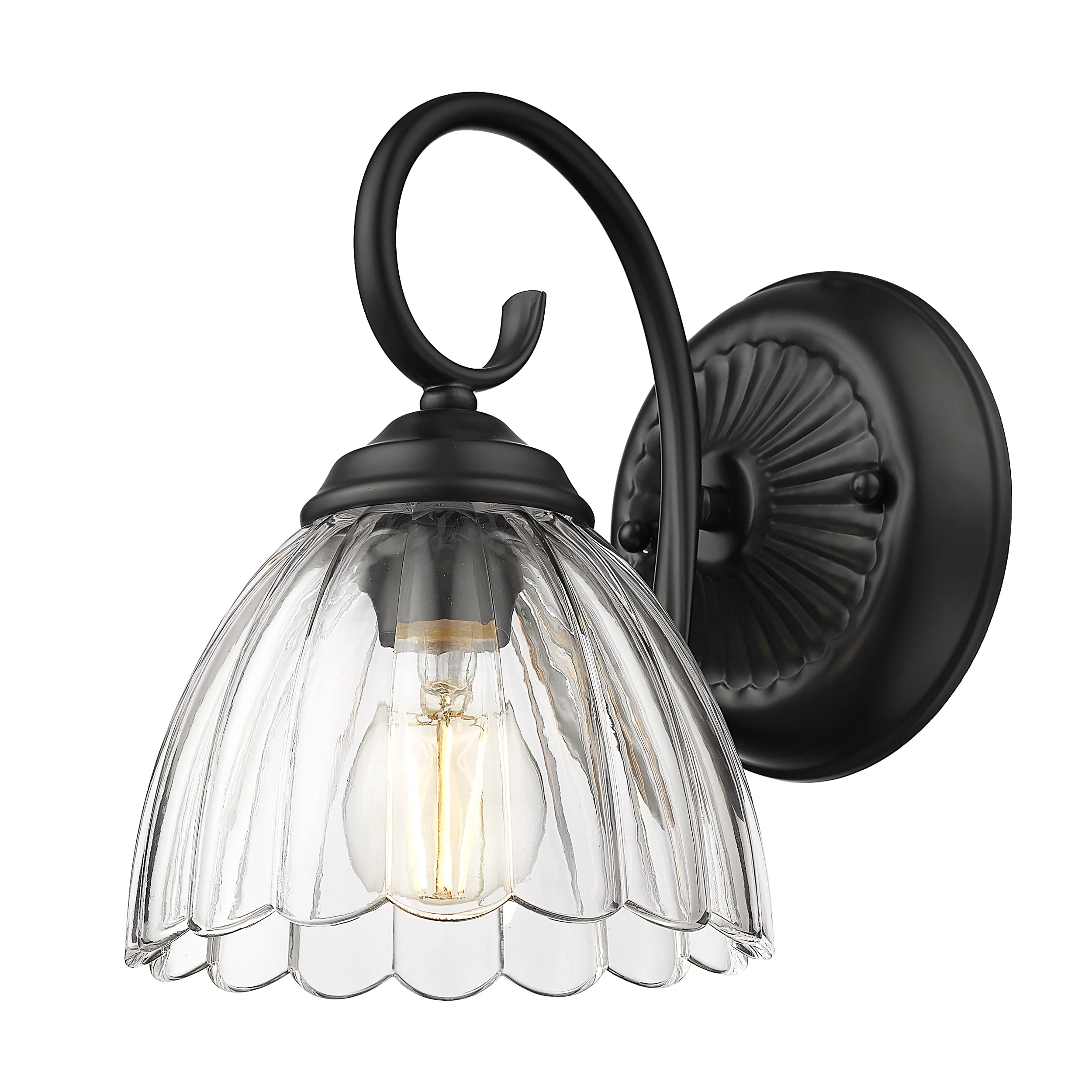 Audra 1-light Wall Sconce in Matte Black