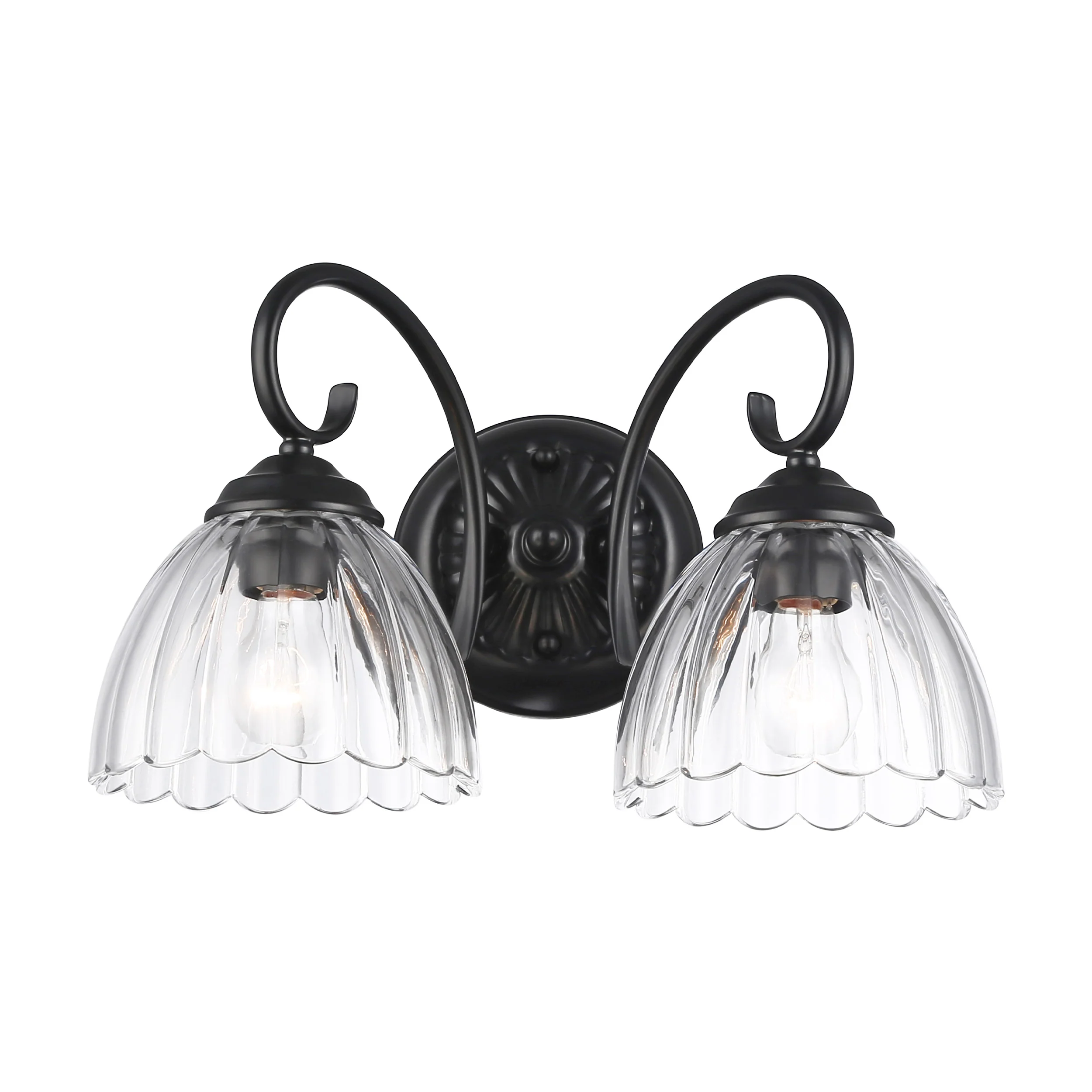 Audra 2-light Vanity in Matte Black