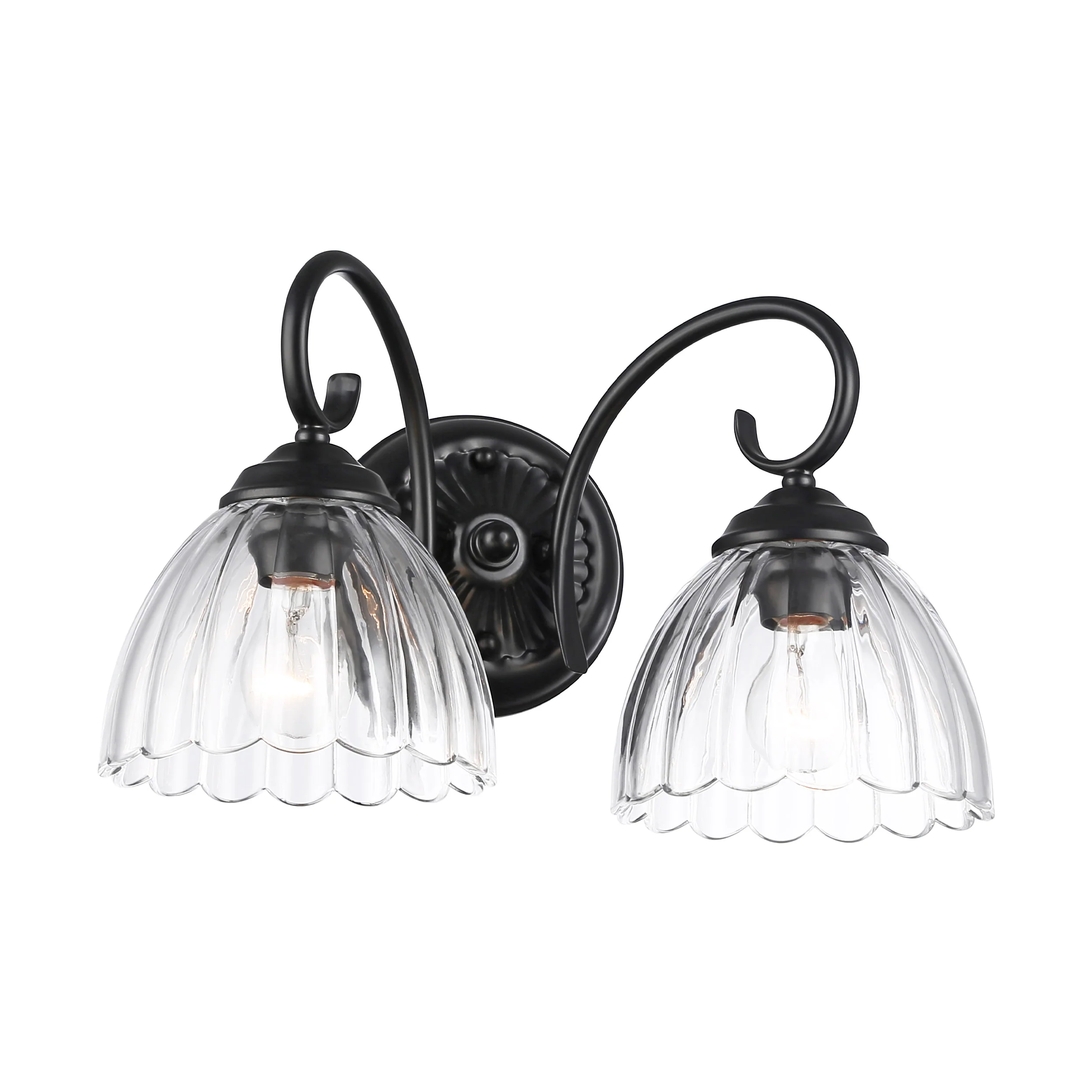 Audra 2-light Vanity in Matte Black - Image 2