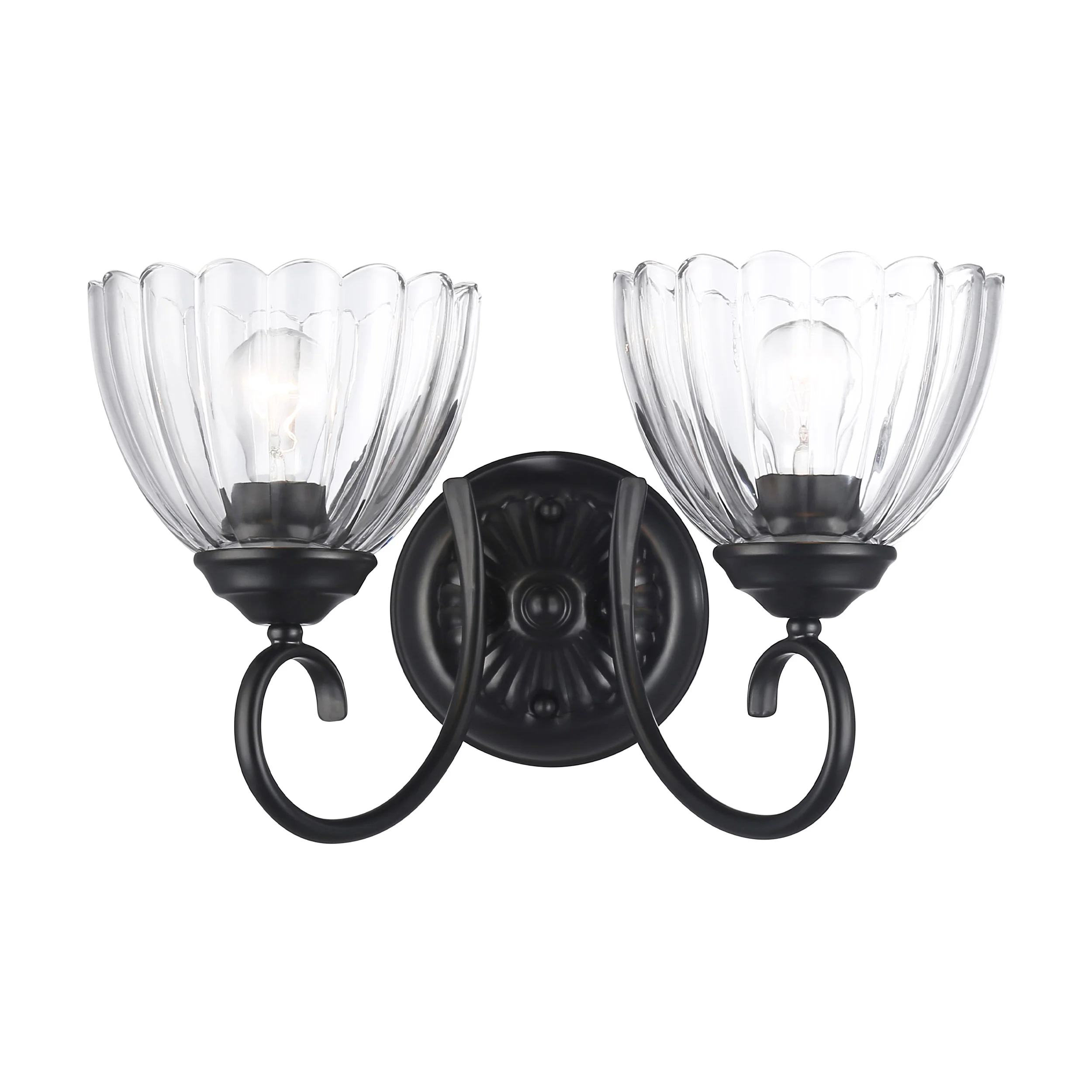 Audra 2-light Vanity in Matte Black - Image 3