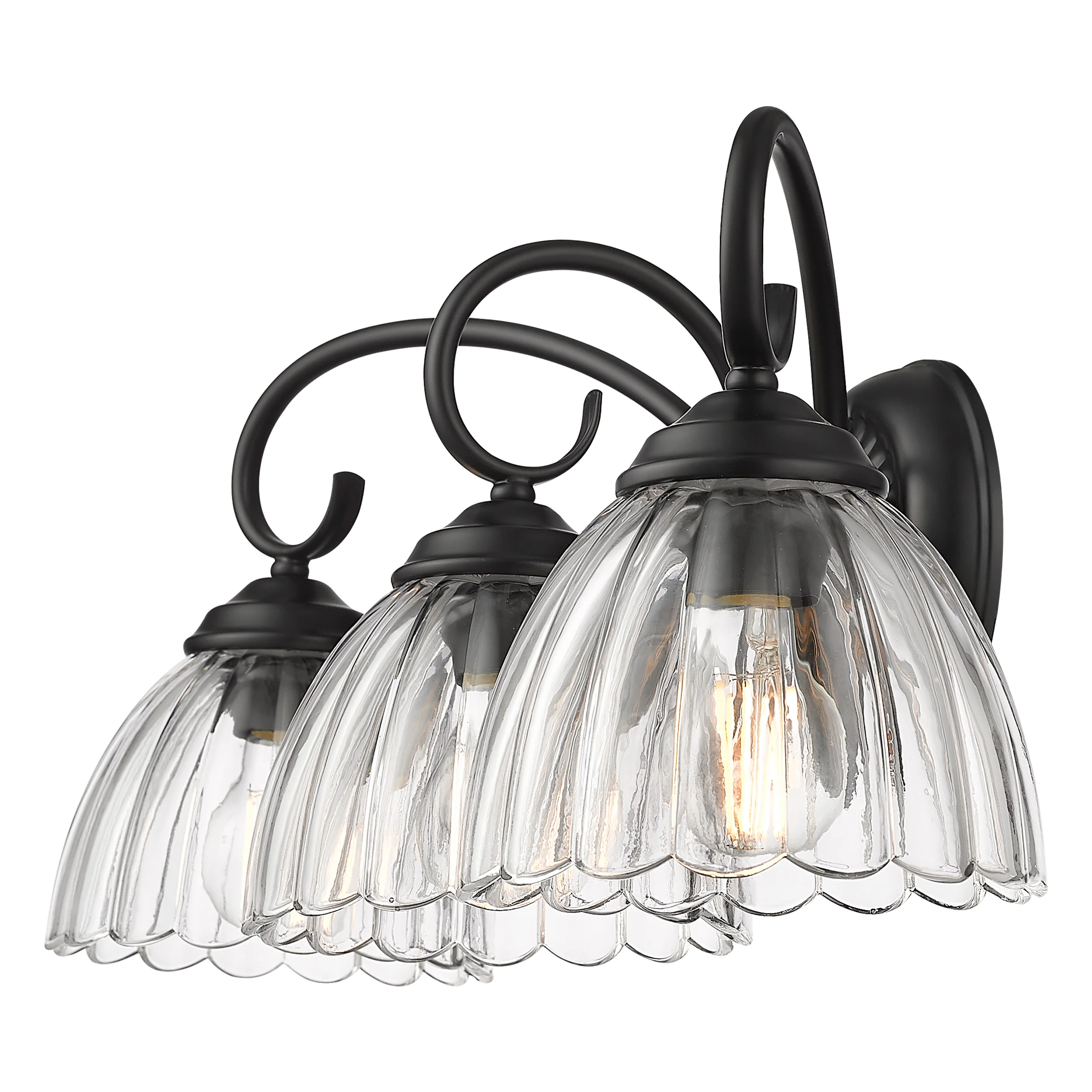 Audra 3-light Vanity in Matte Black - Image 3