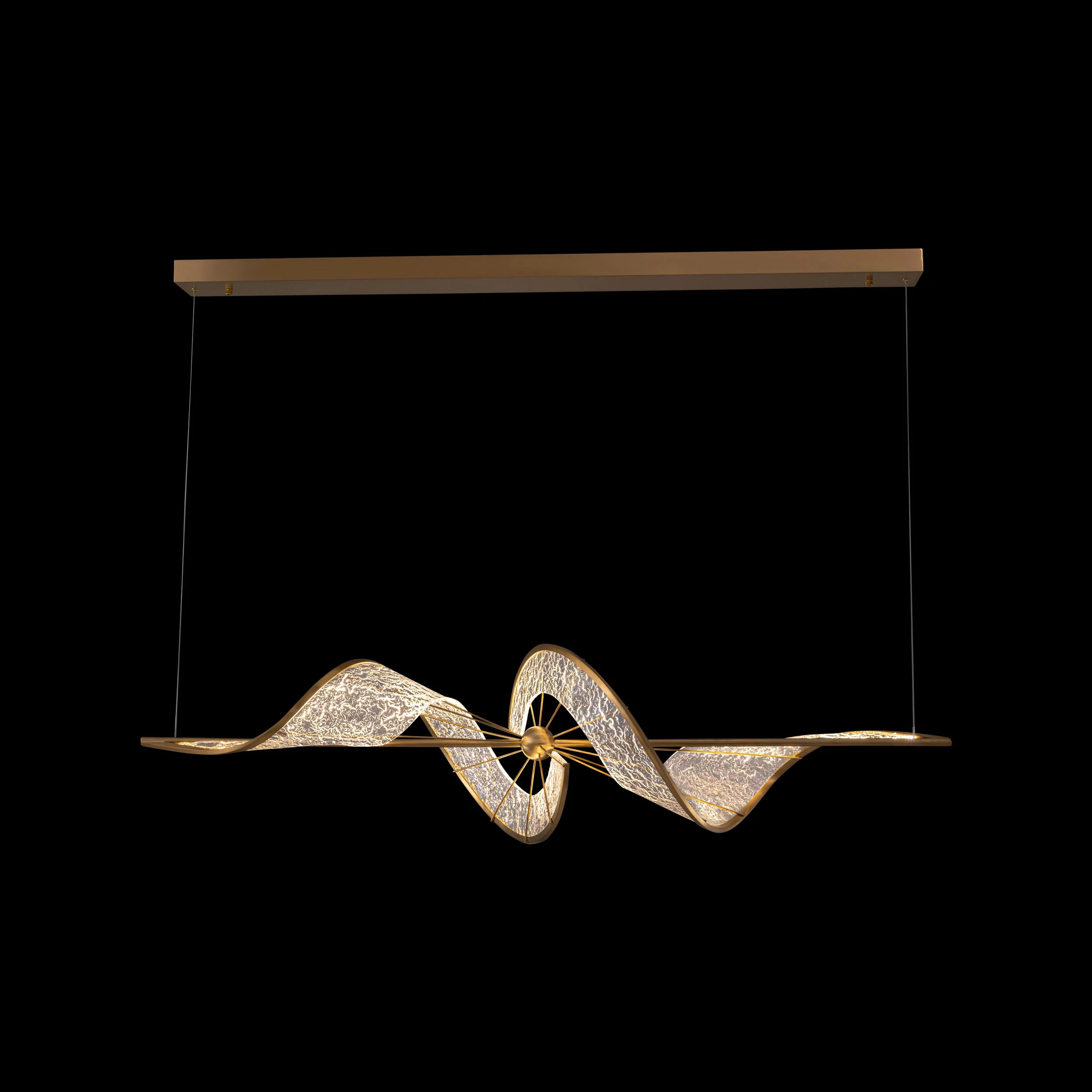 Aurora Integrated LED Island Light in Brushed Champagne - Image 3