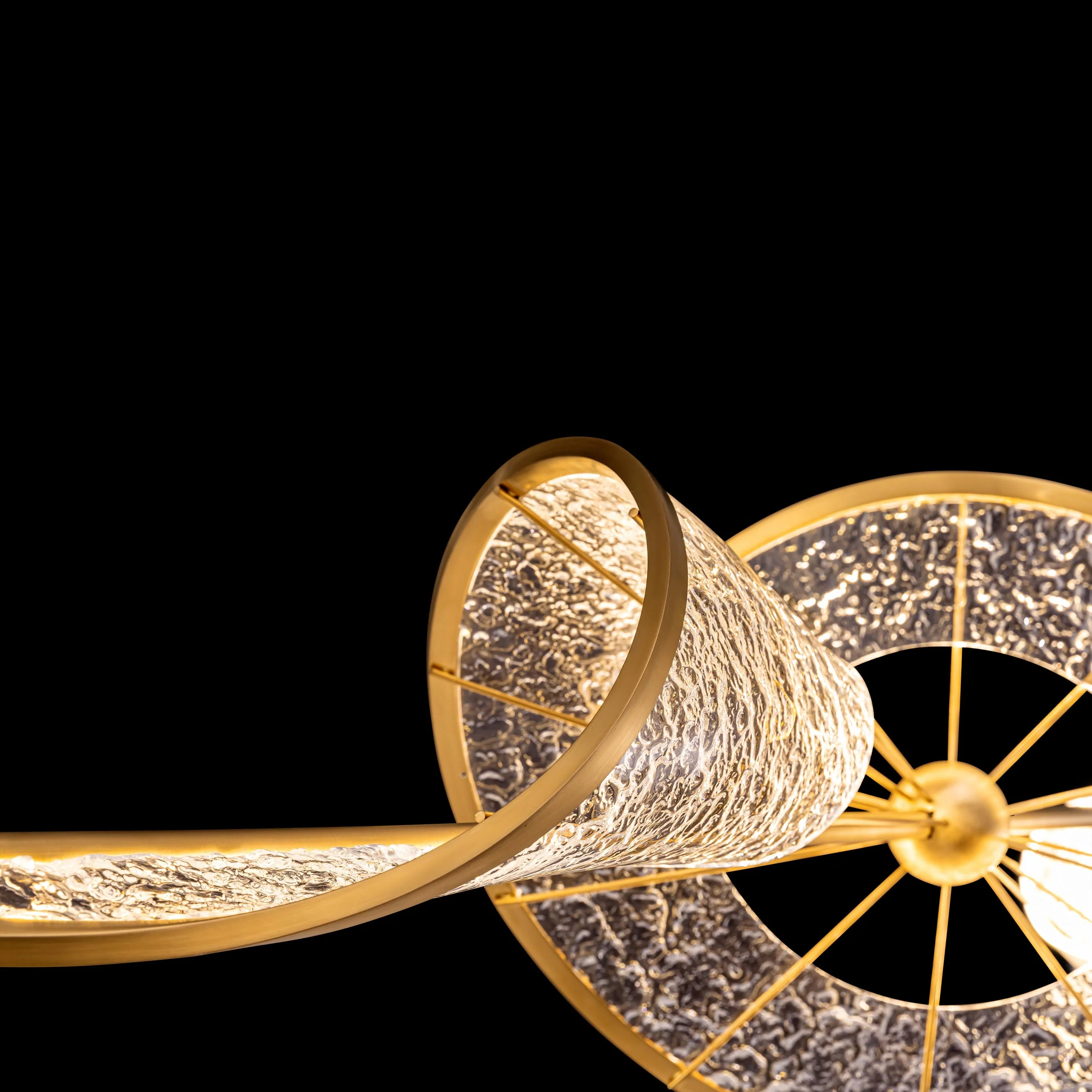 Aurora Integrated LED Island Light in Brushed Champagne - Image 5