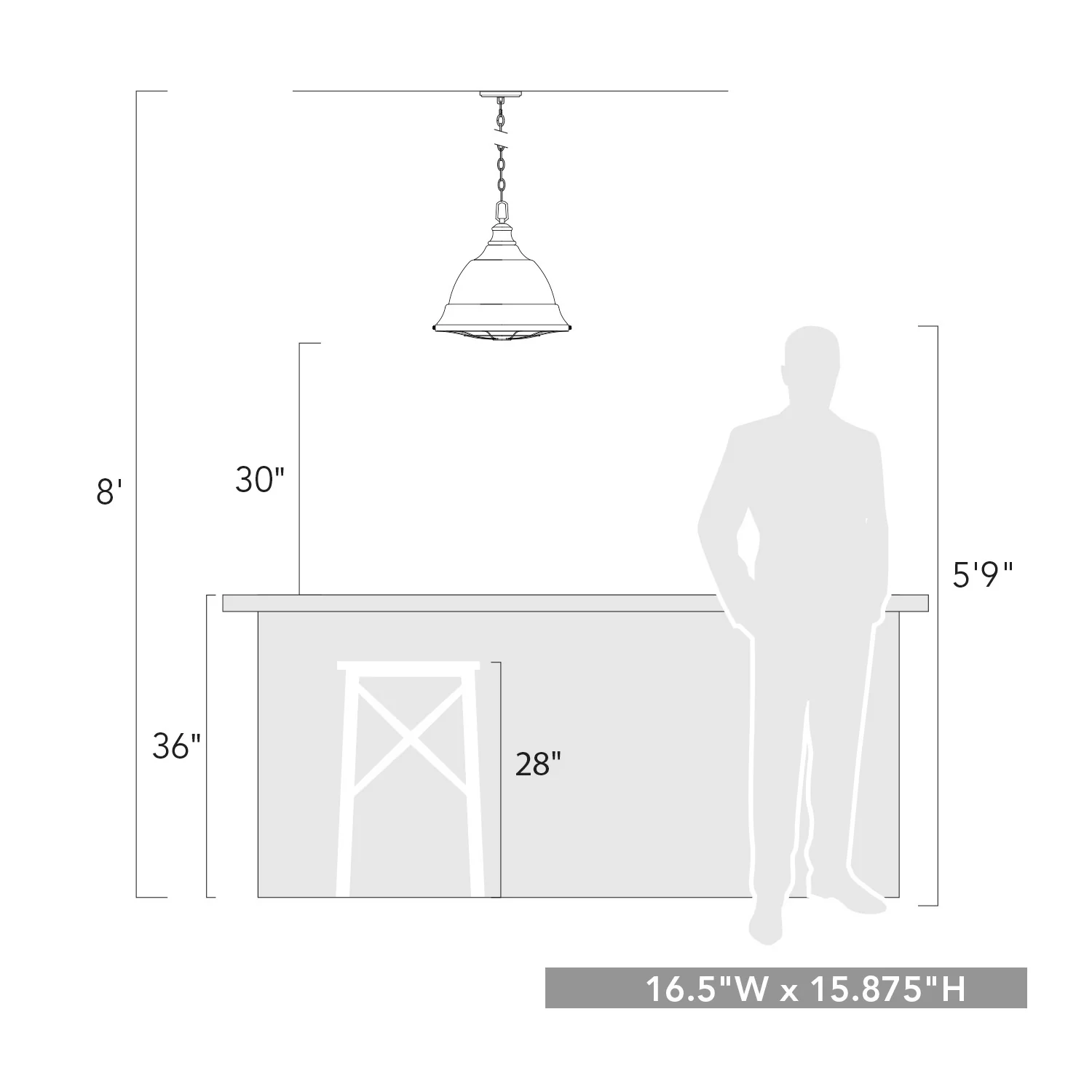 Bartlett 2-light Pendant in Black Patina - Image 6