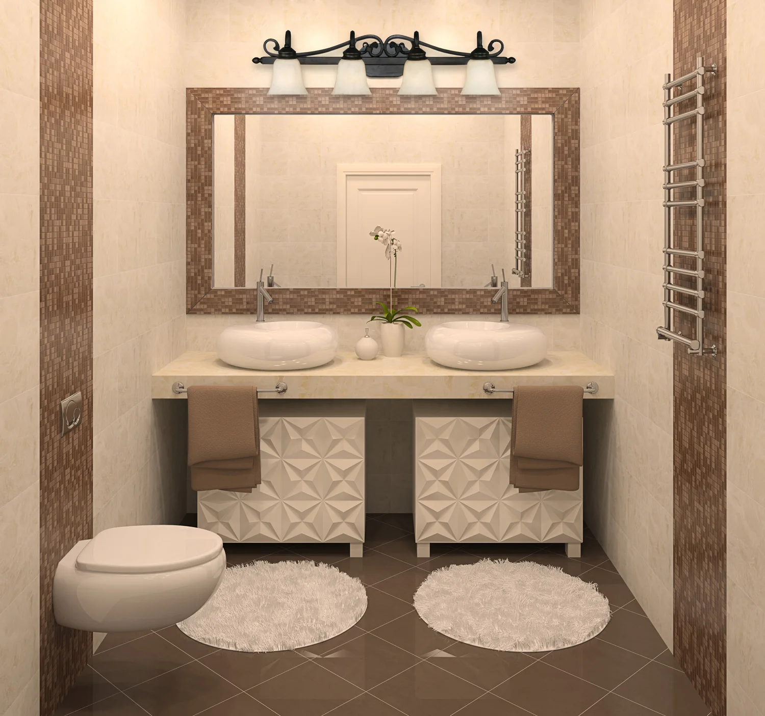 Belle Meade 4-light Vanity in Rubbed Bronze - Image 6