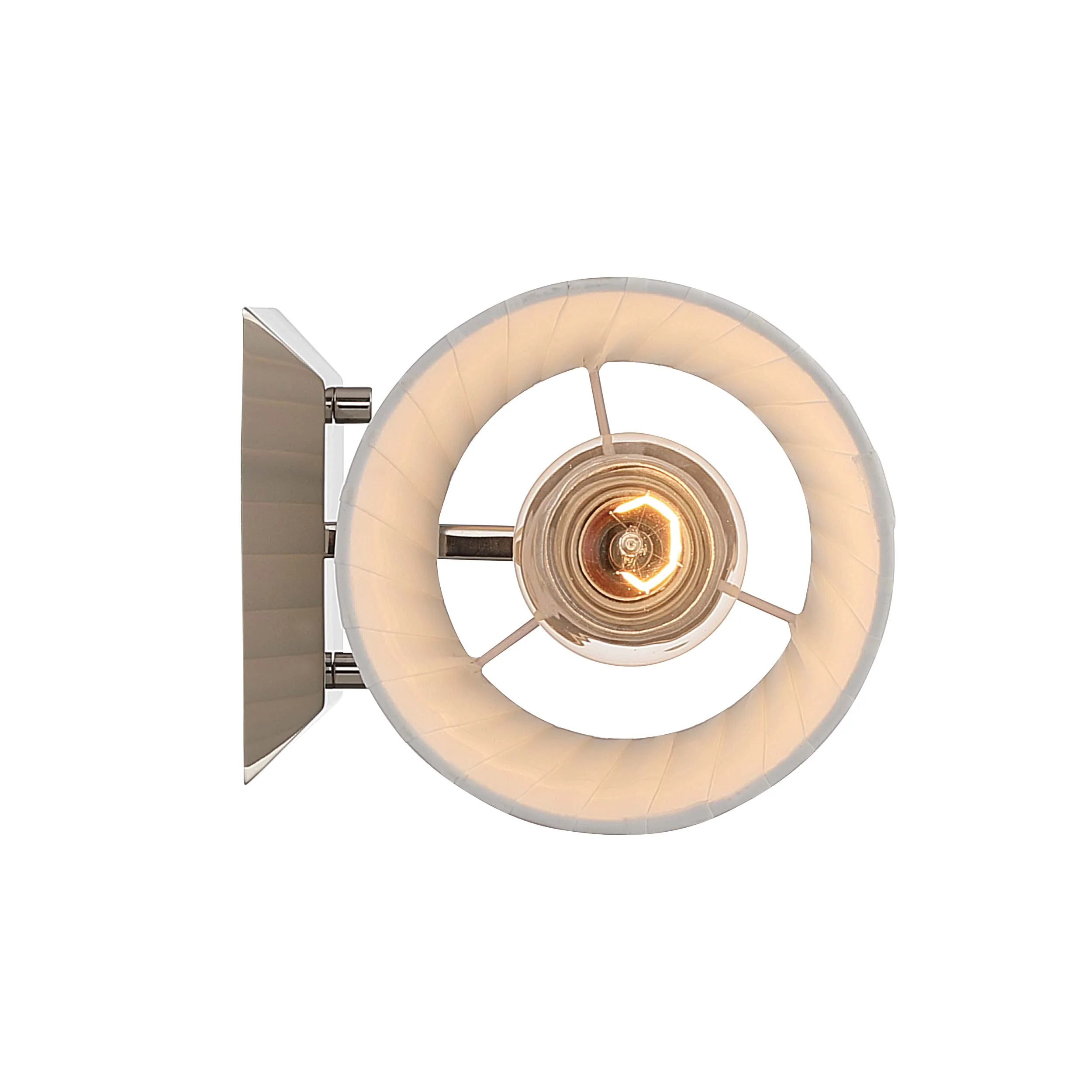 Brilia 1-light Wall Sconce Vanity in Polished Nickel with Pleated Shade - Image 7