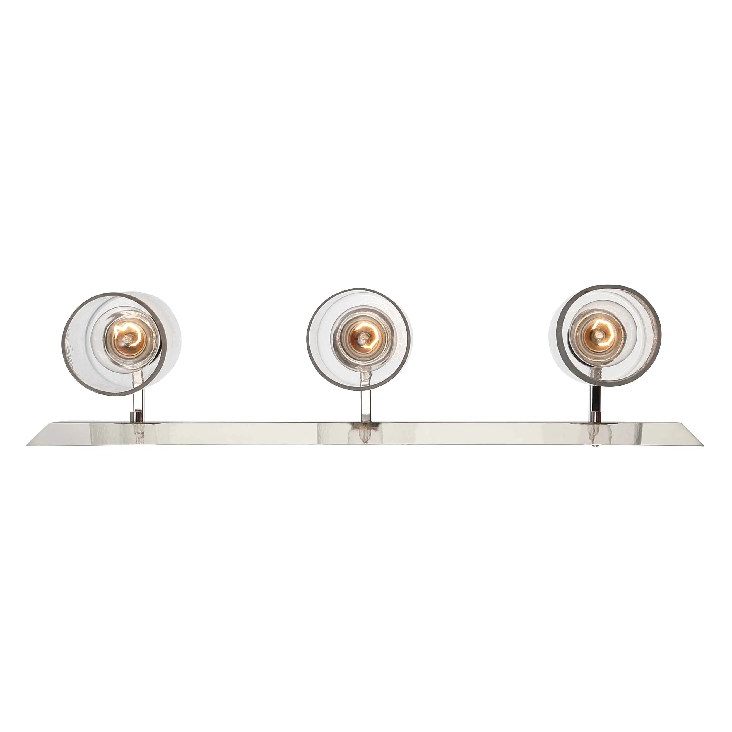 Brilia 3-light Vanity in Polished Nickel with Hammered Water Glass - Image 7