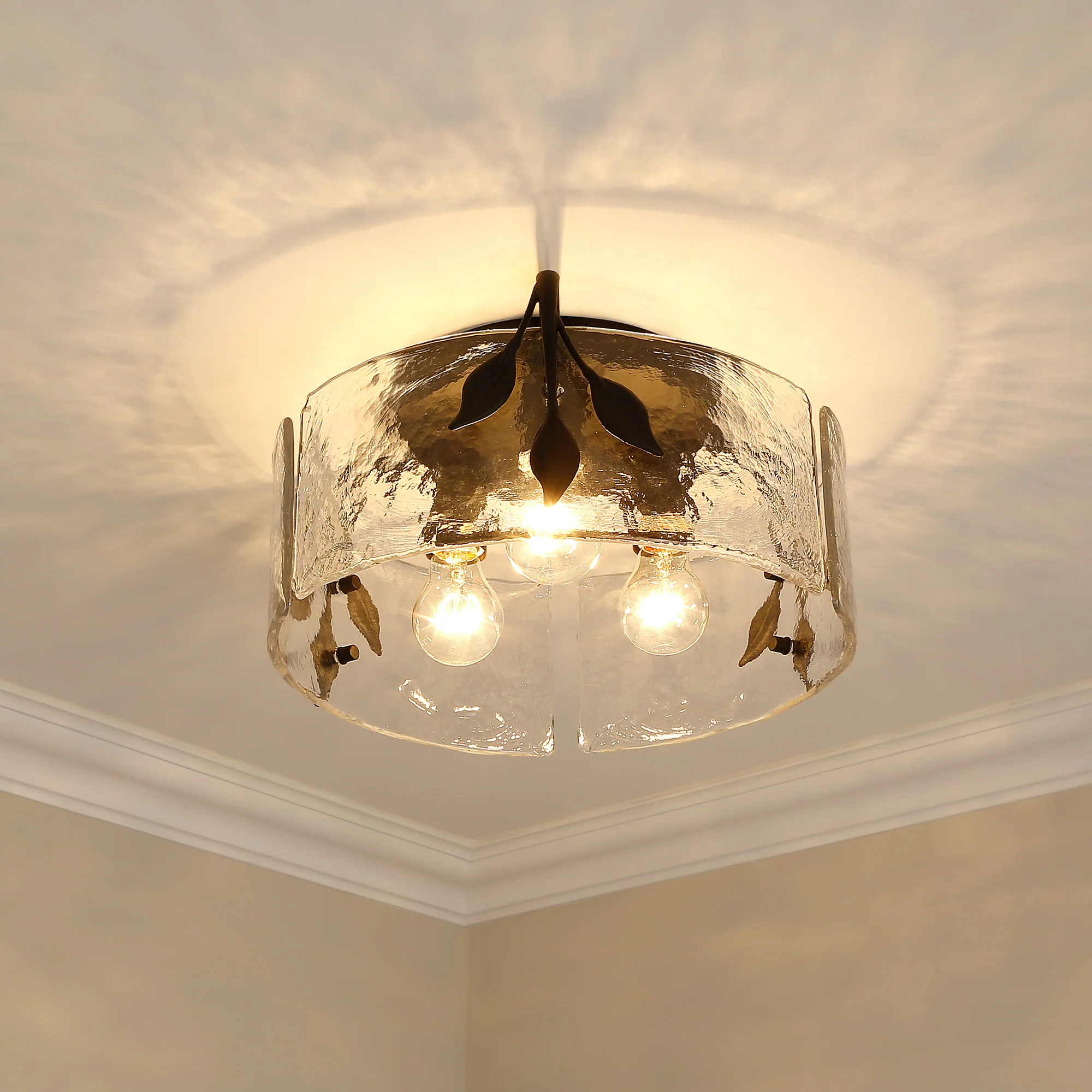 Calla 3-light Flush Mount in Natural Black - Image 7