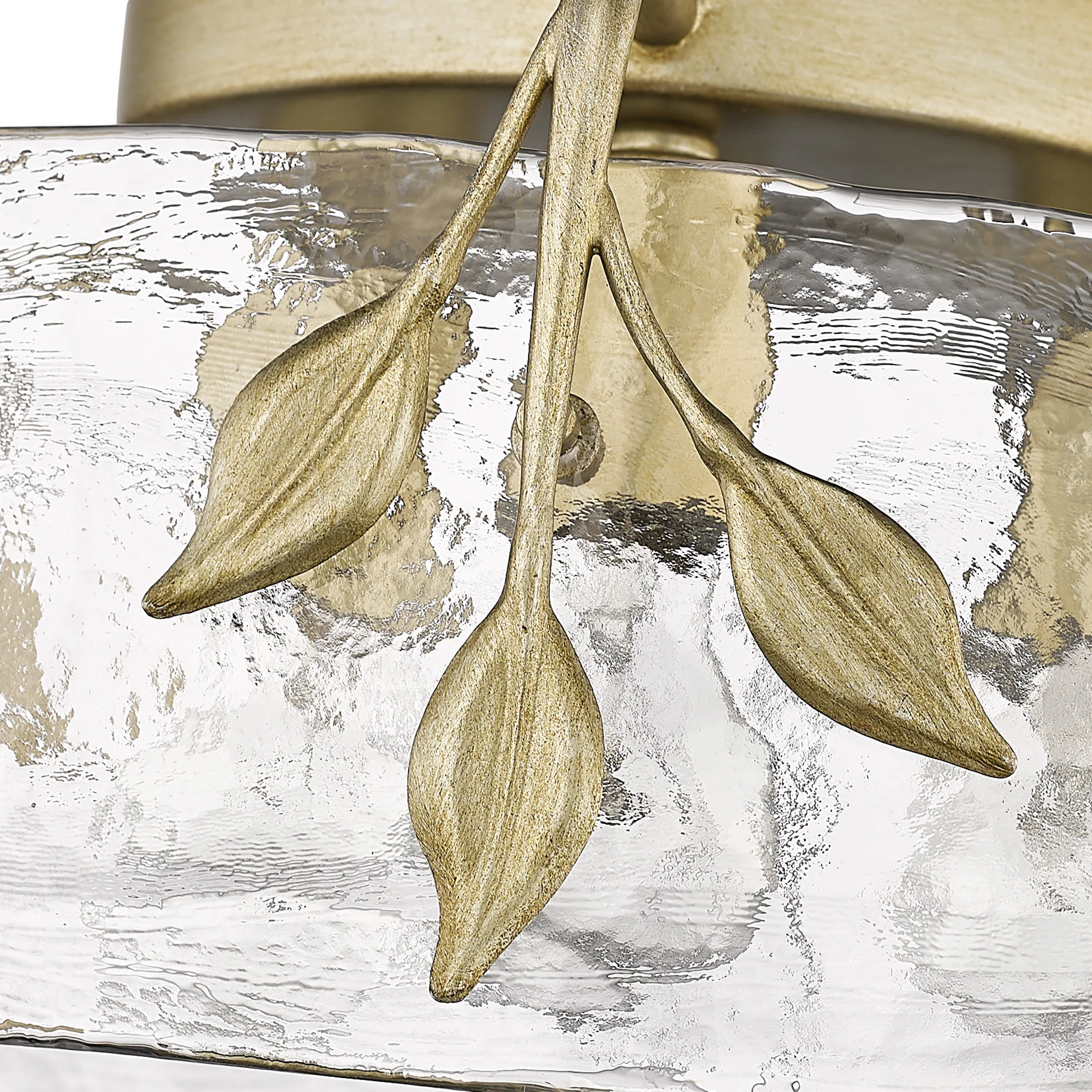 Calla 3-light Flush Mount in White Gold - Image 4