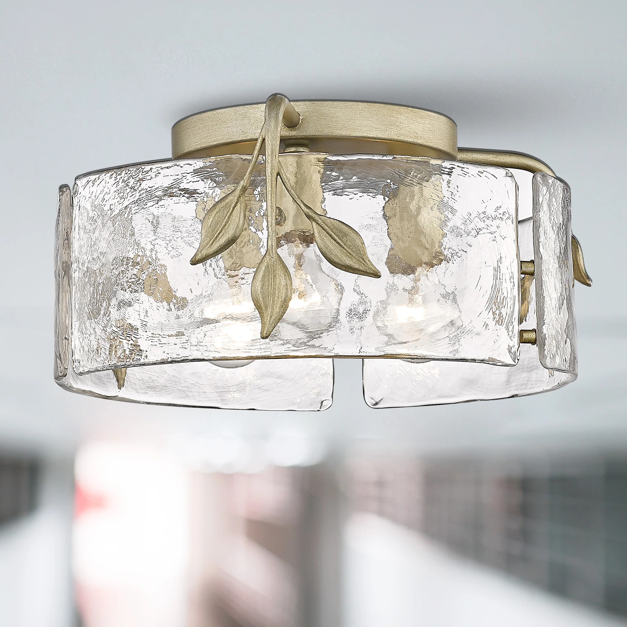 Calla 3-light Flush Mount in White Gold - Image 6