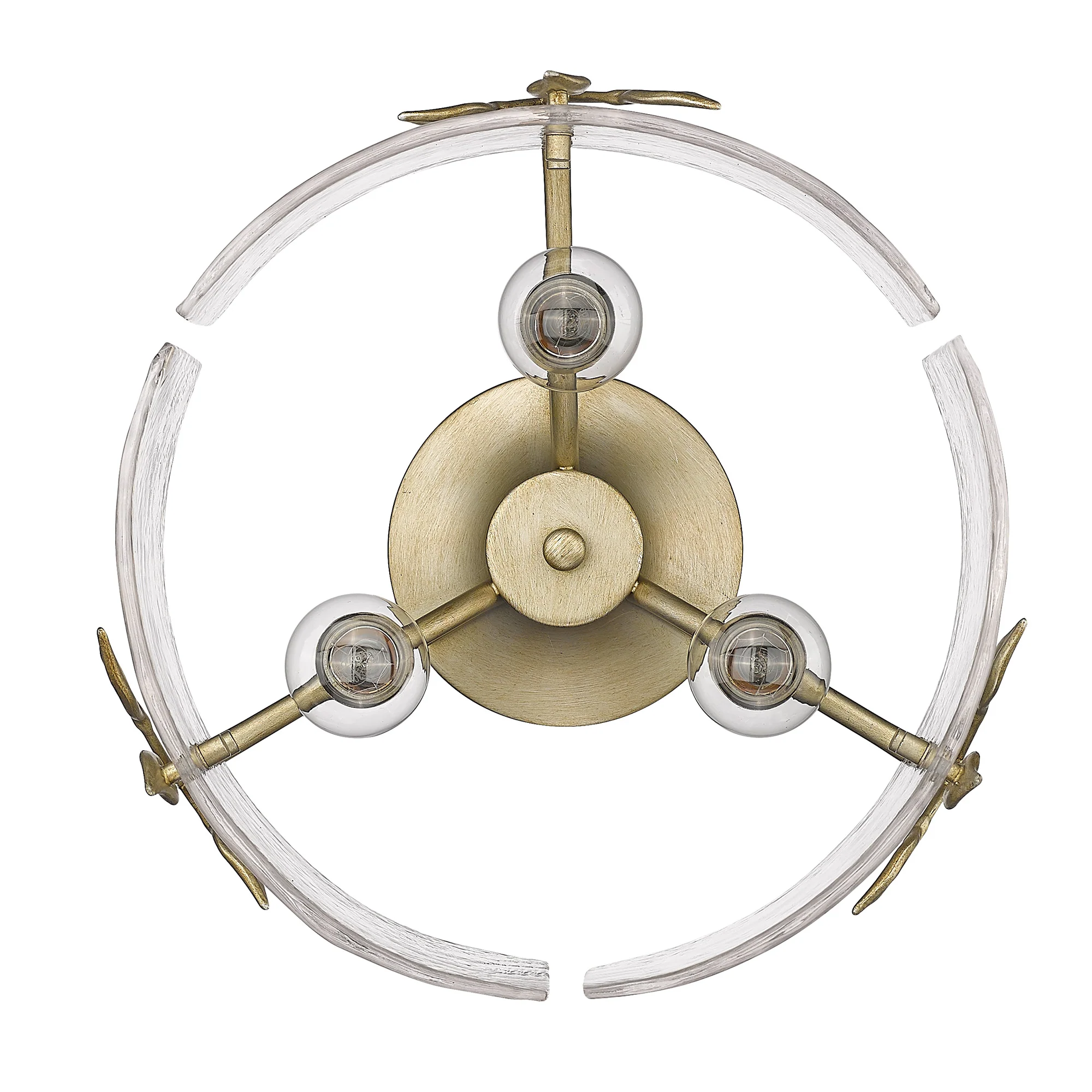 Calla 3-light Semi-Flush Mount in White Gold - Image 3