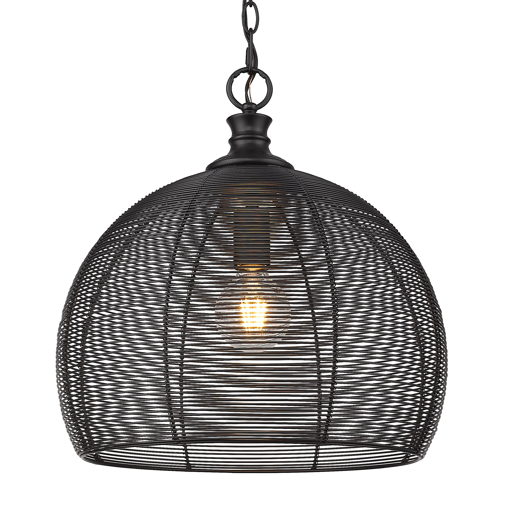 Calypso 1-light 16in Pendant in Matte Black
