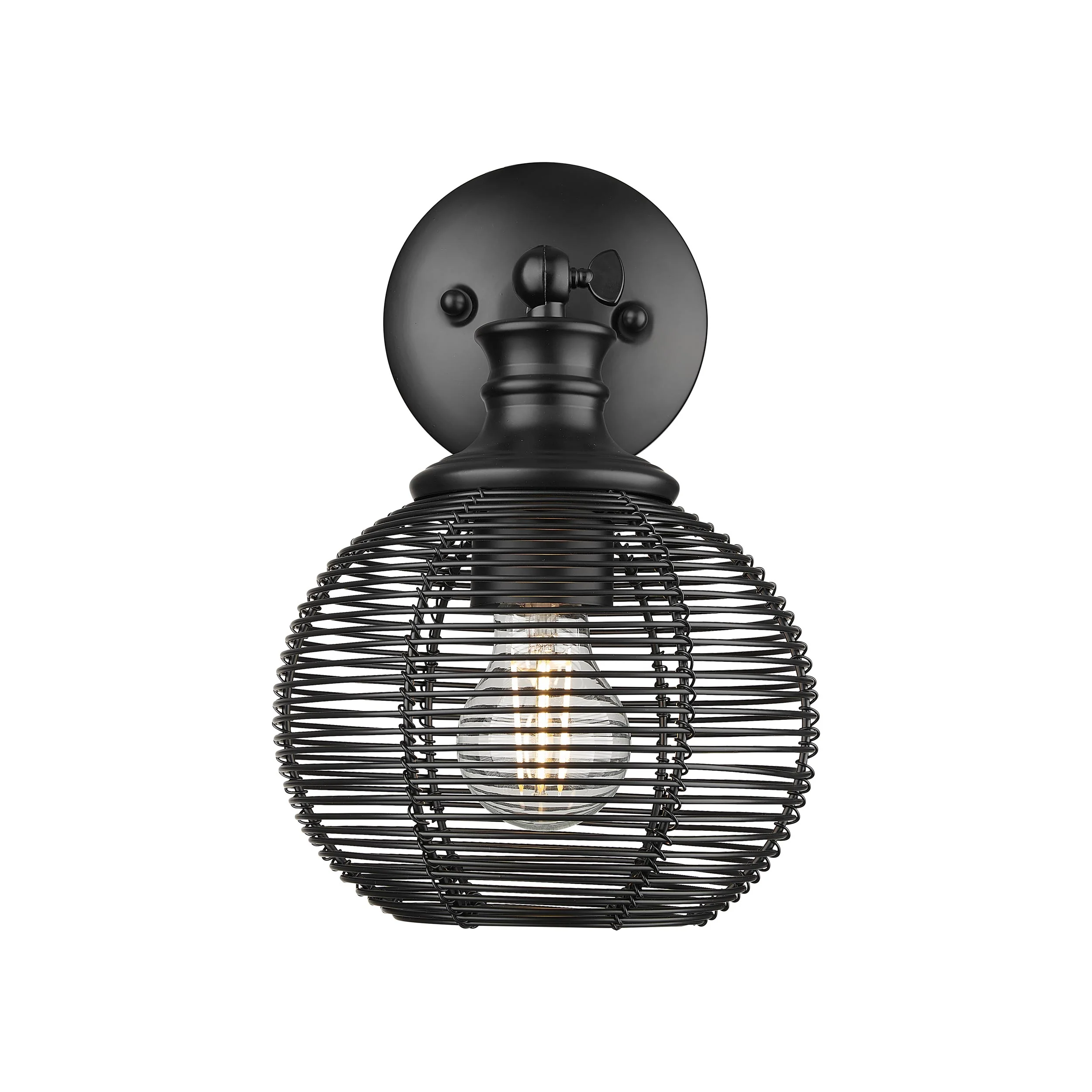 Calypso 1-light Wall Sconce in Matte Black - Image 2