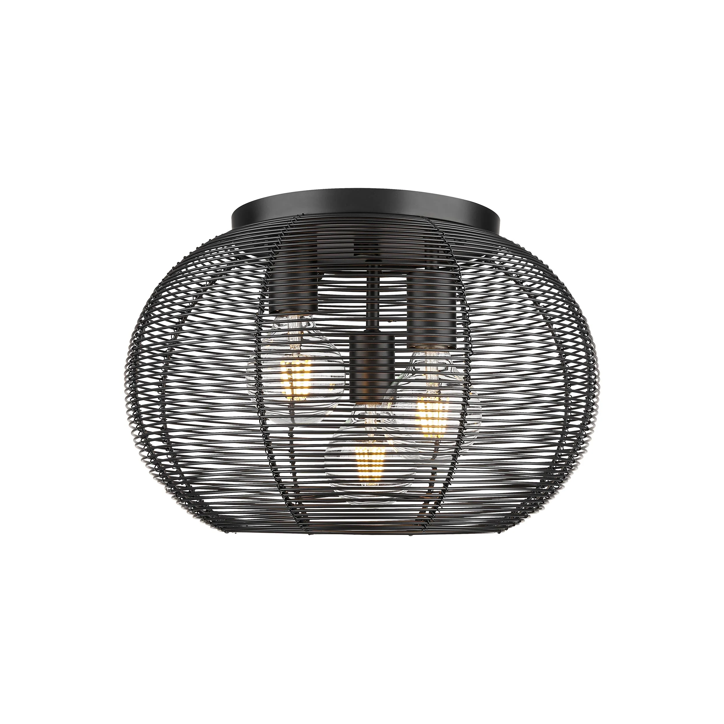 Calypso 3-light Flush Mount in Matte Black - Image 2
